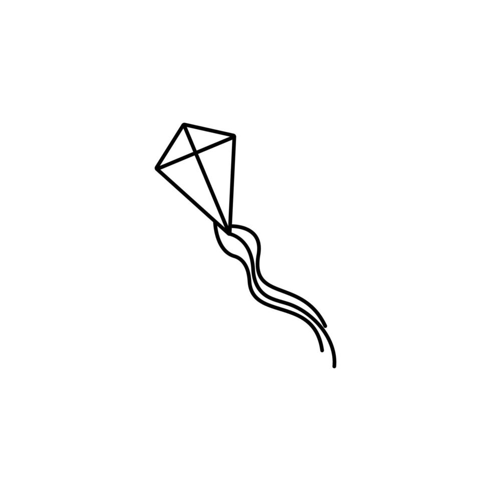 kite line vector icon illustration
