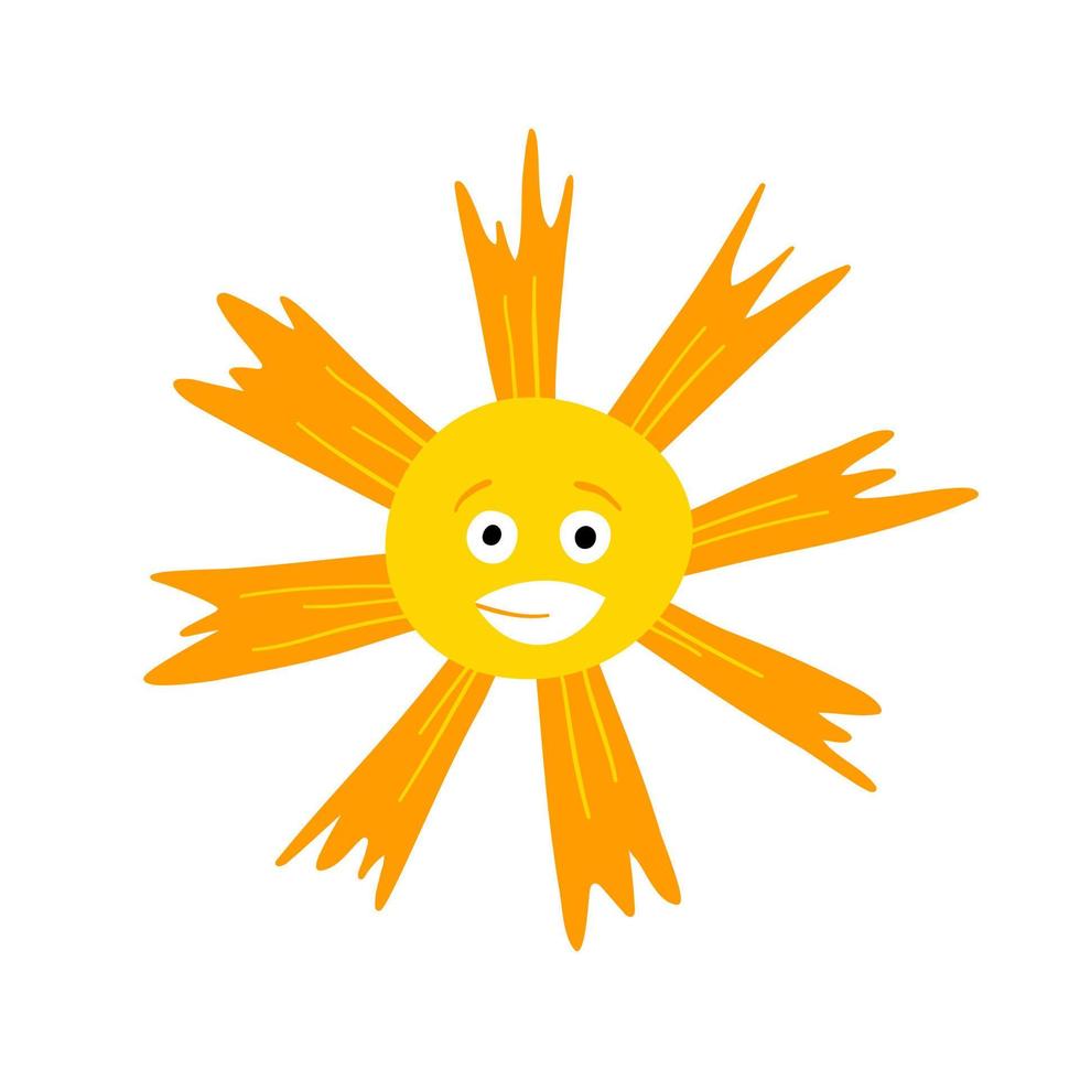 Cartoon Color Character Sun Icon. Vector