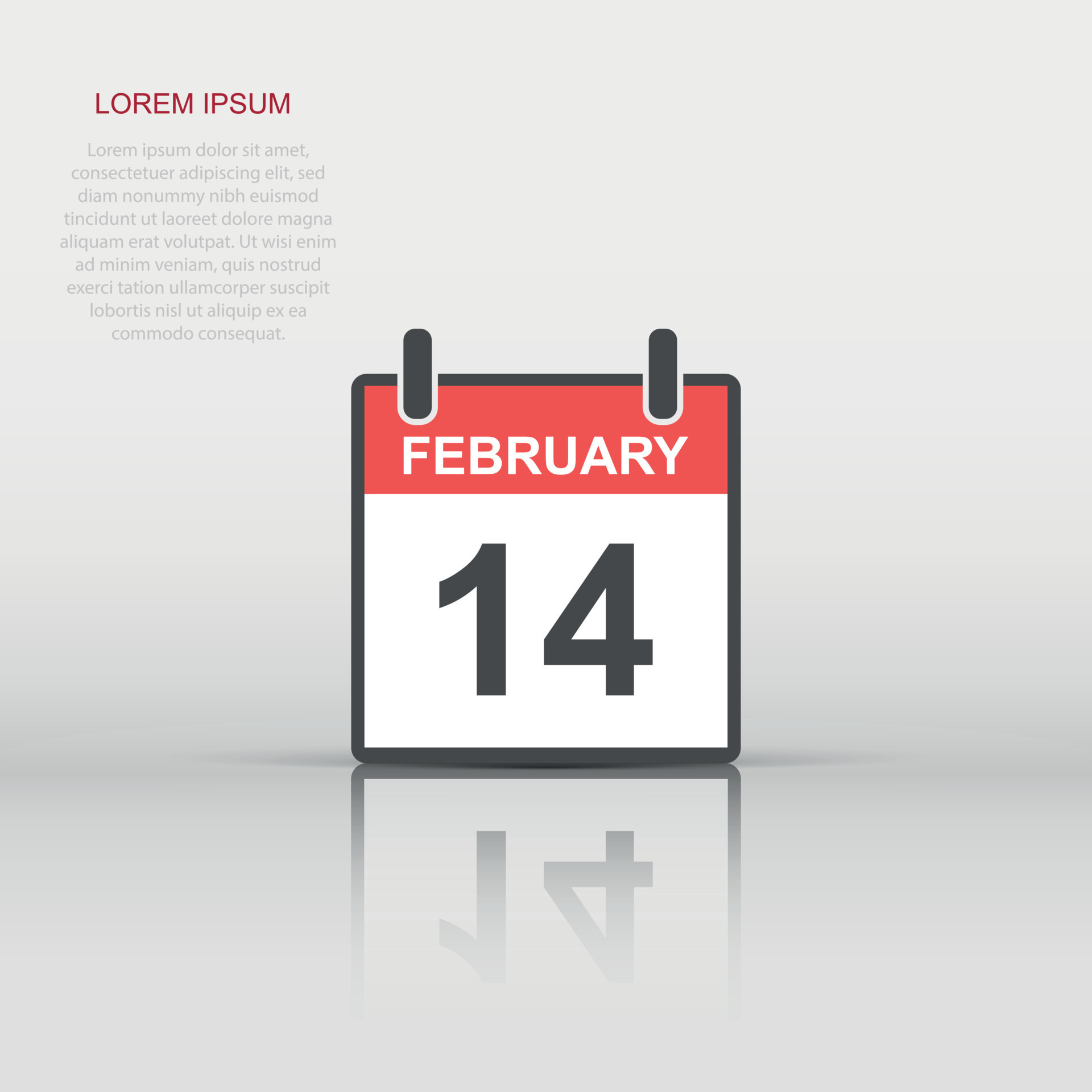 Vector Febrero 14 Calendario Icono En Plano Estilo Calendario Firmar vector-febrero-14-calendario-icono-en-plano-estilo-calendario-firmar