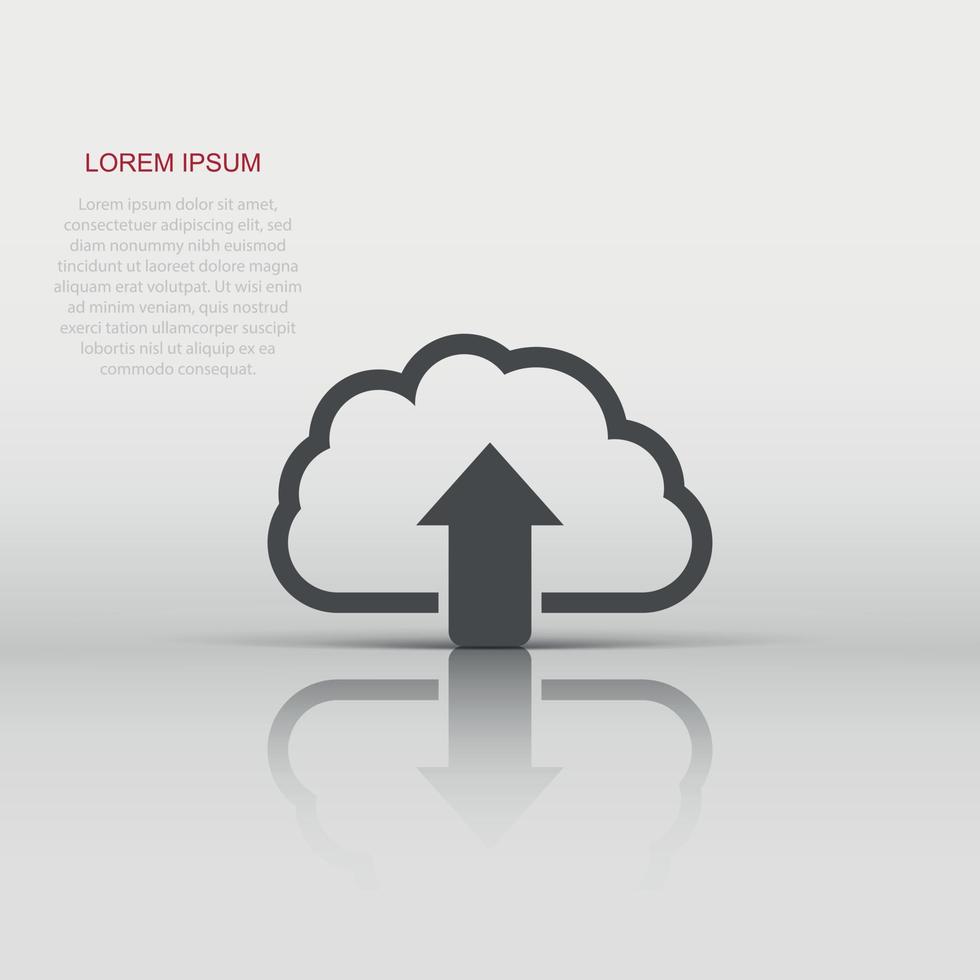 Vector cloud icon in flat style. Cloud sign illustration pictogram. Swarm business concept.
