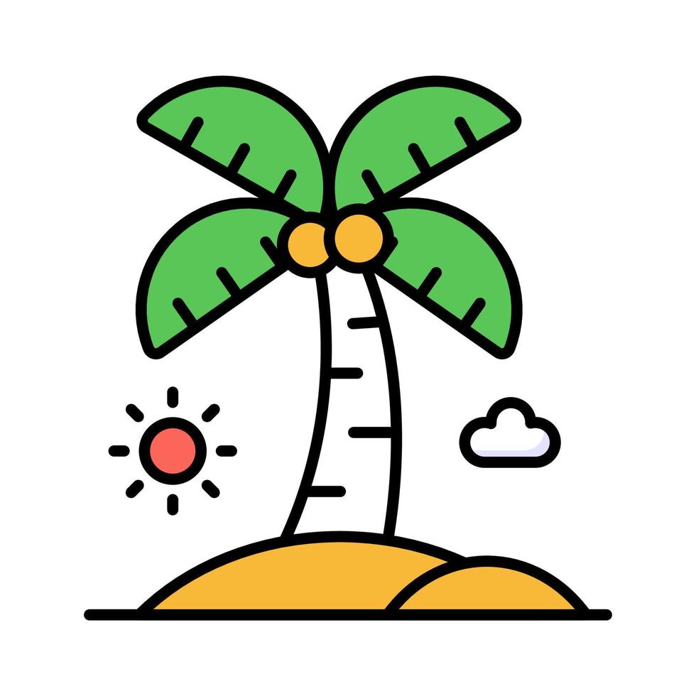 hermosa vector de palma árbol en moderno estilo, fácil a utilizar en web, móvil aplicaciones y todas presentación proyectos