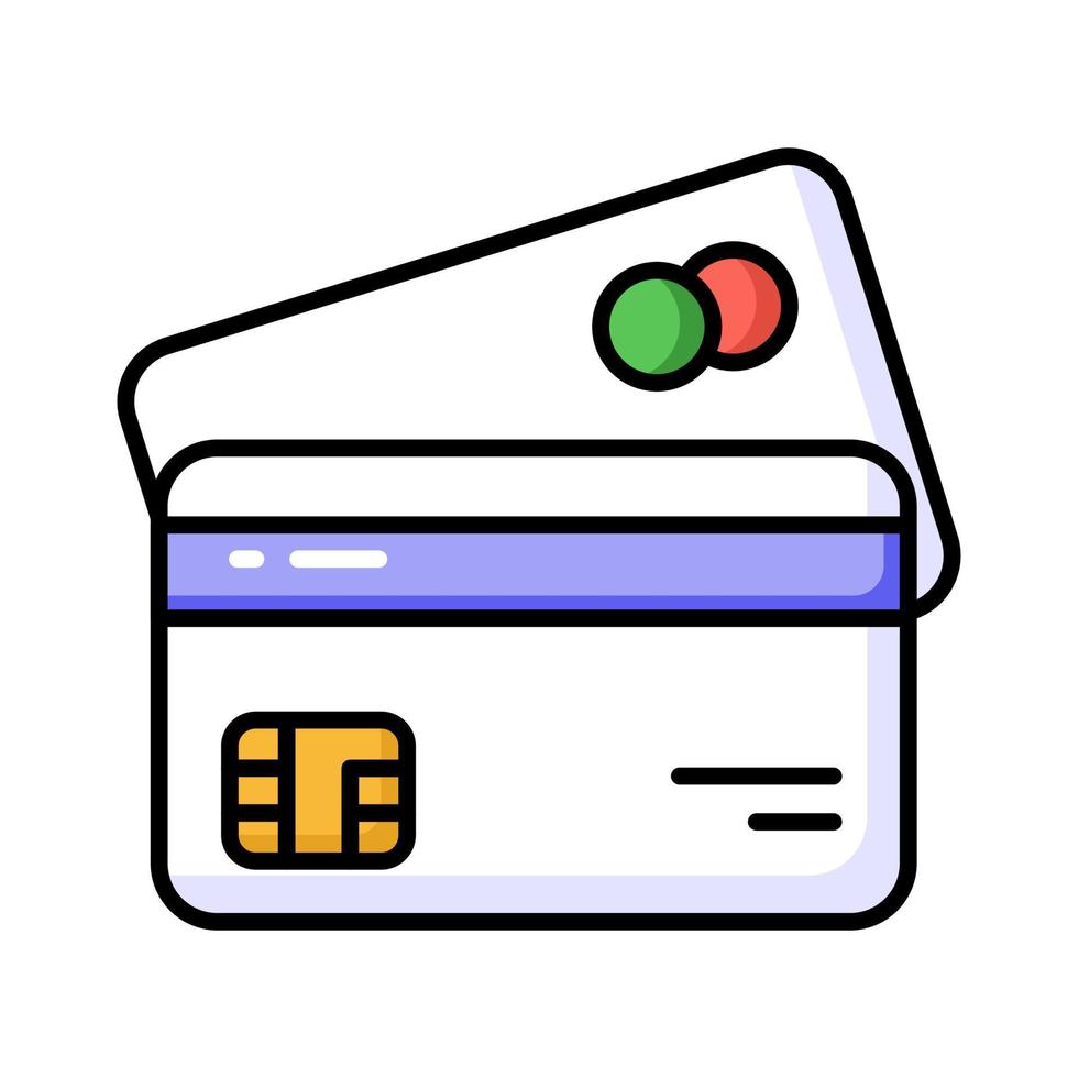 Atm card vector design in modern style, card for online payments and cash withdrawal