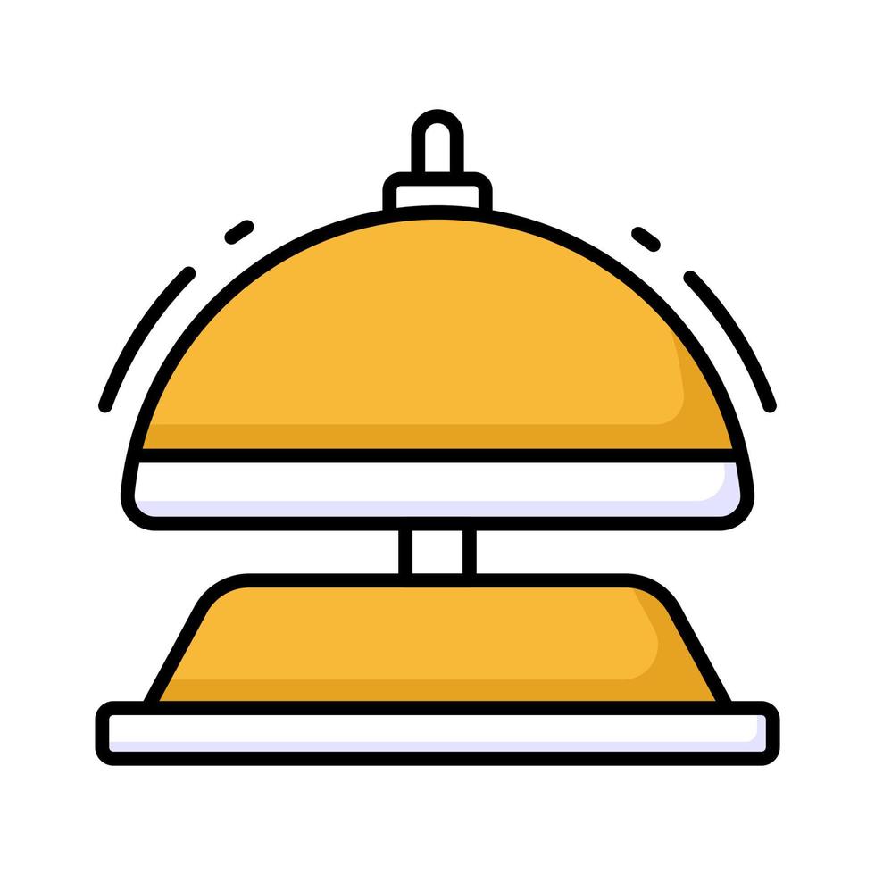 Check this beautiful design hotel bell icon in trendy style, editable vector