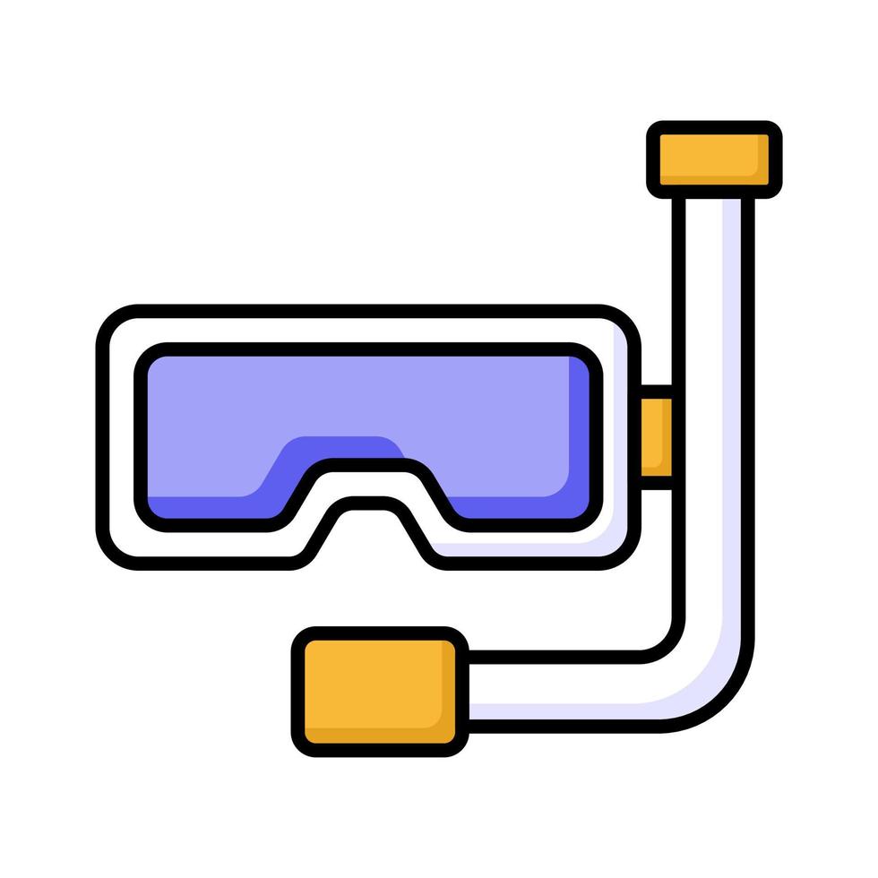 Beautifully design vector of snorkeling mask in modern style, easy to use icon