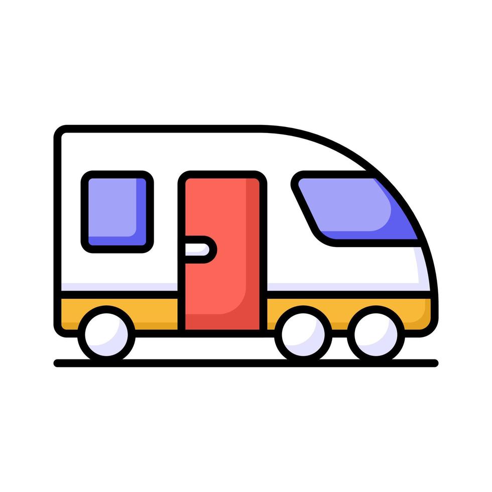 An editable vector of bullet train in modern style, premium icon design