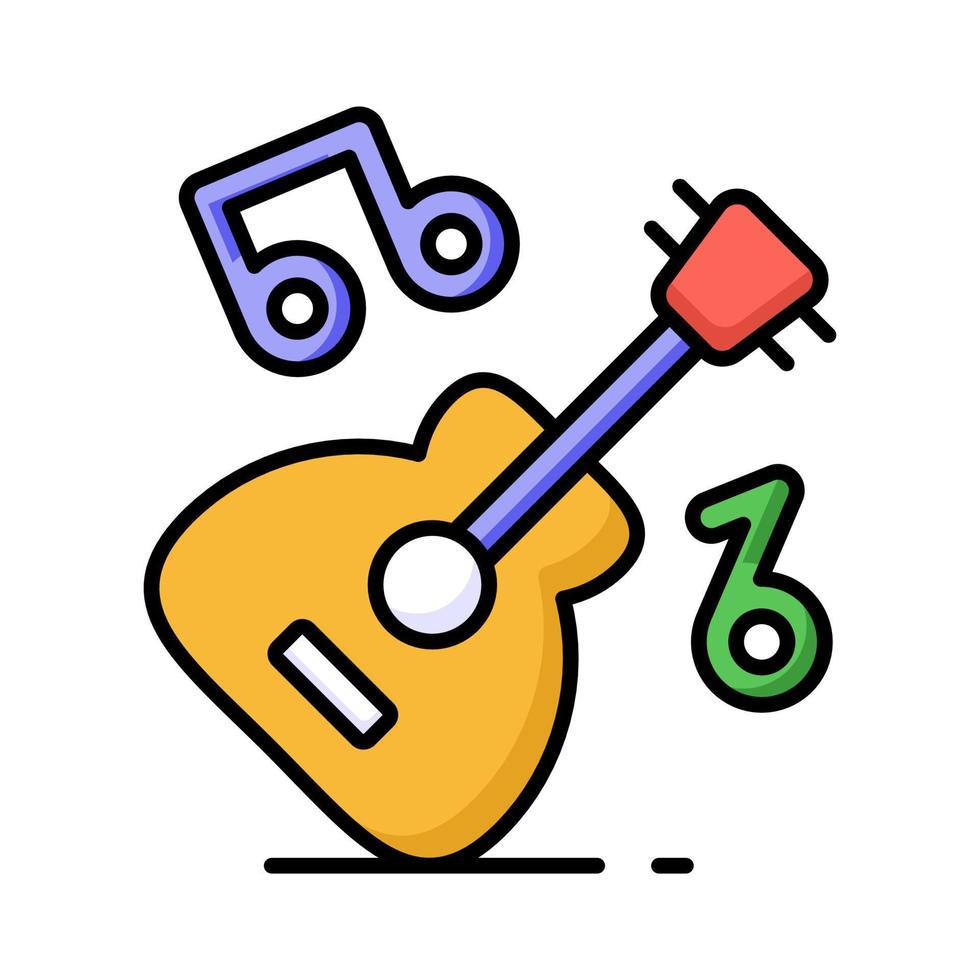 A string musical instrument vector design, premium icon of guitar in modern style