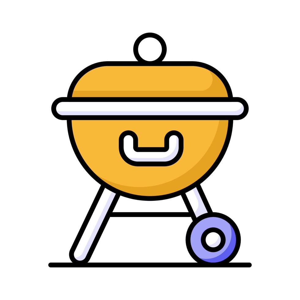 An amazing Bbq grill vector design in modern style, easy to use icon