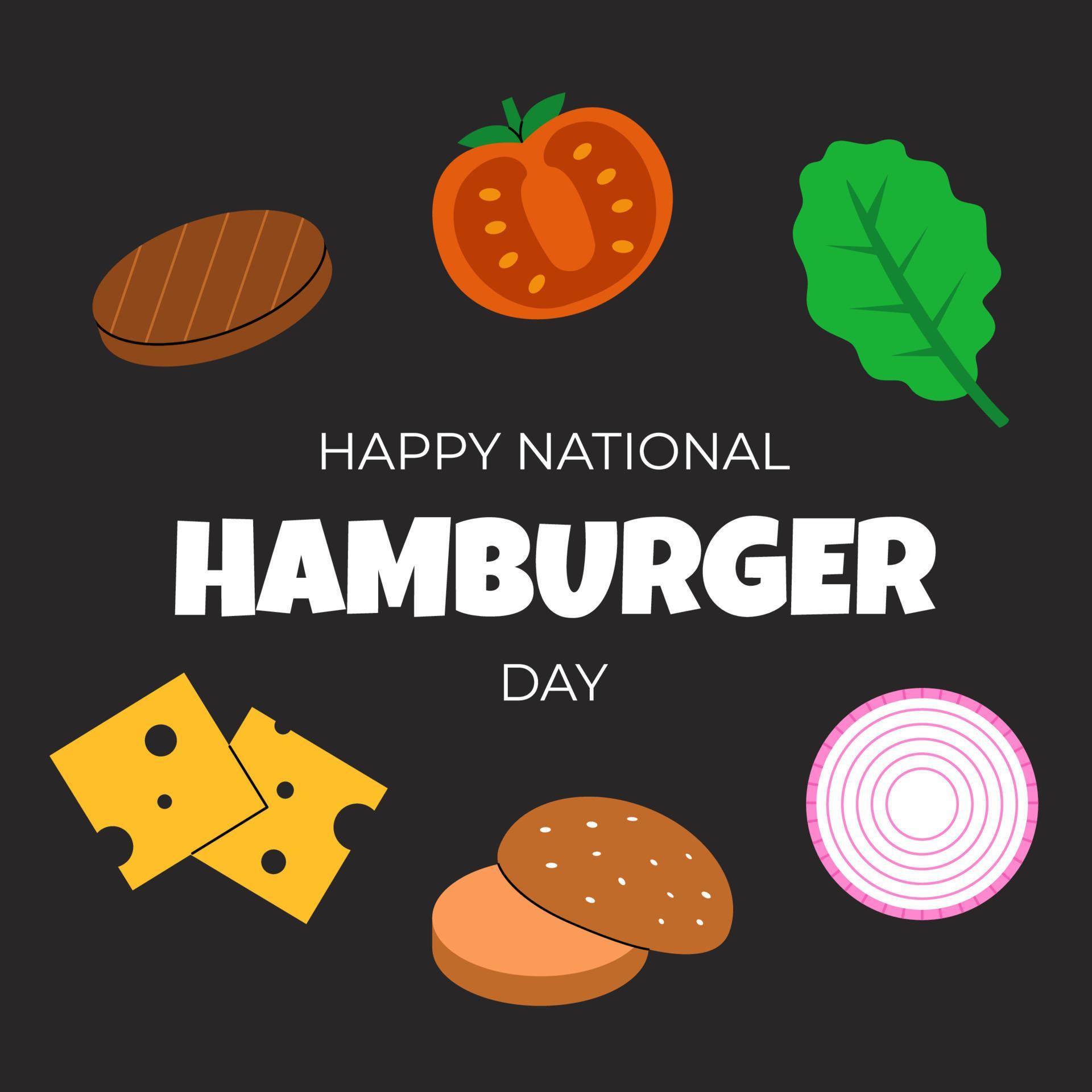 National Burger Day 23129723 Vector Art at Vecteezy