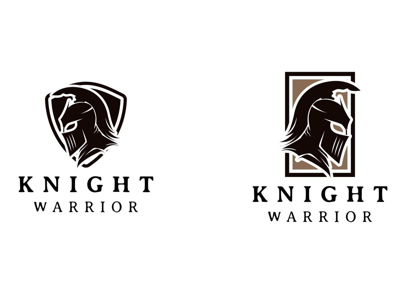 Spartan Knight Soldier, Greek Warrior Logo Design vector