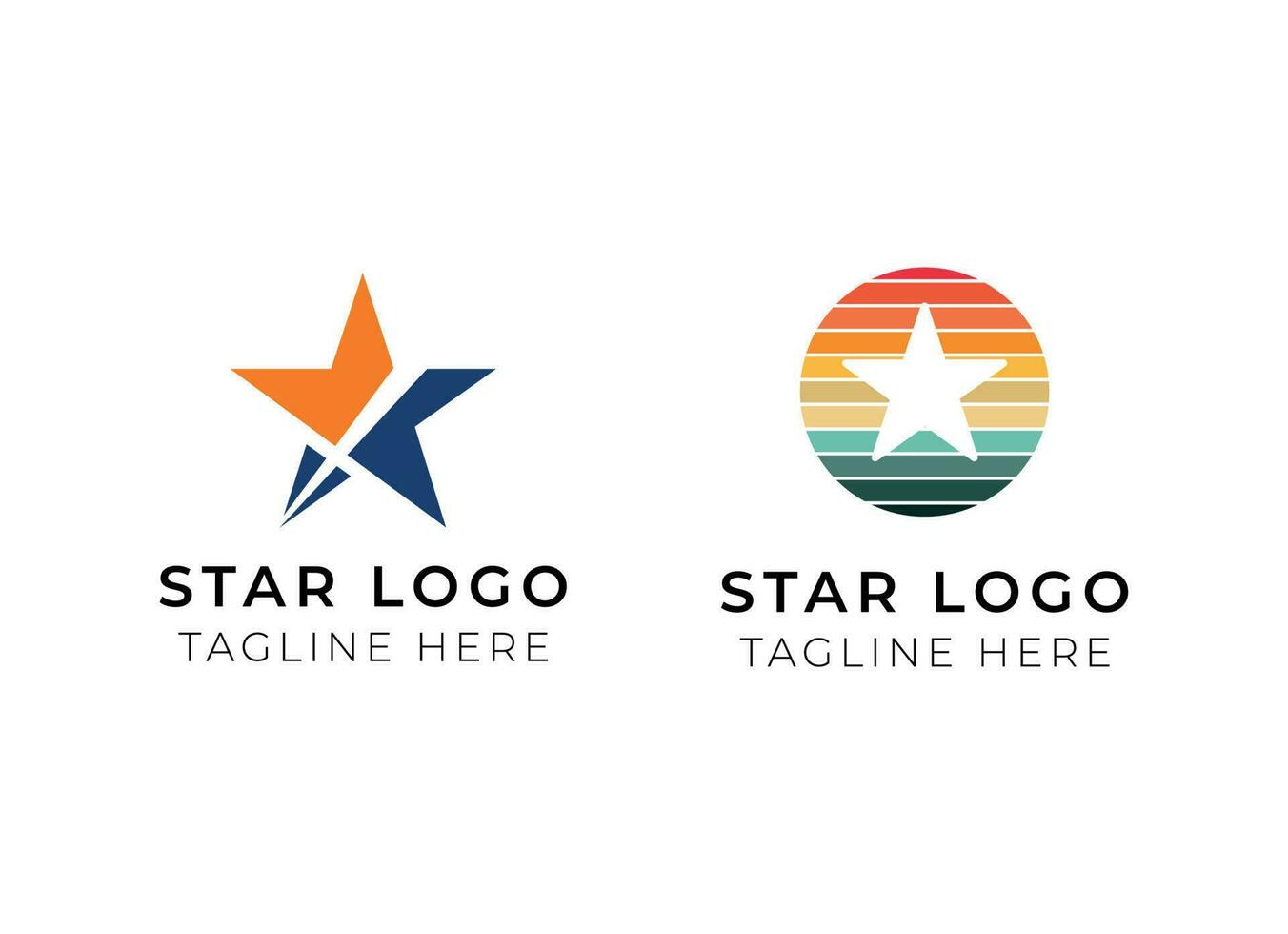 estrella icono y logo diseño vector