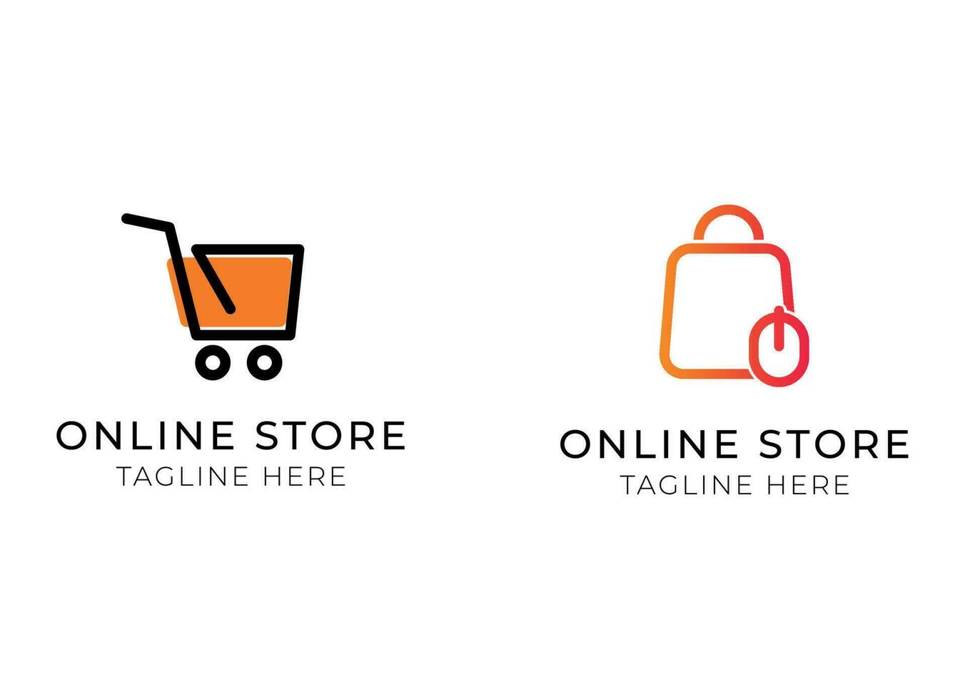 Online shop vector logo for business.