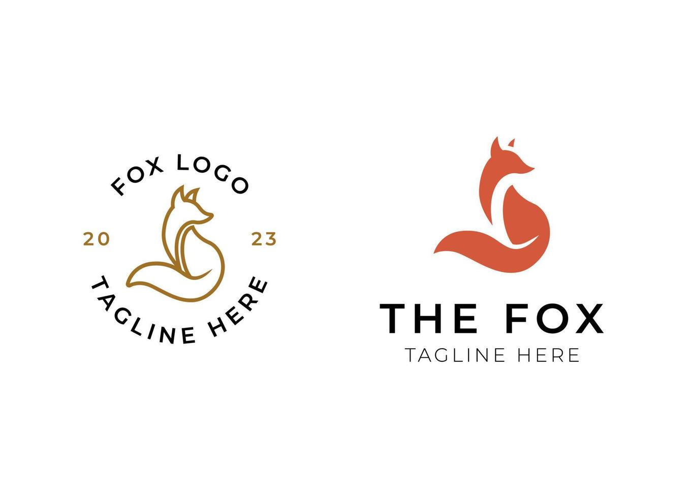 creative fox Animal Modern Simple Design Concept logo vector