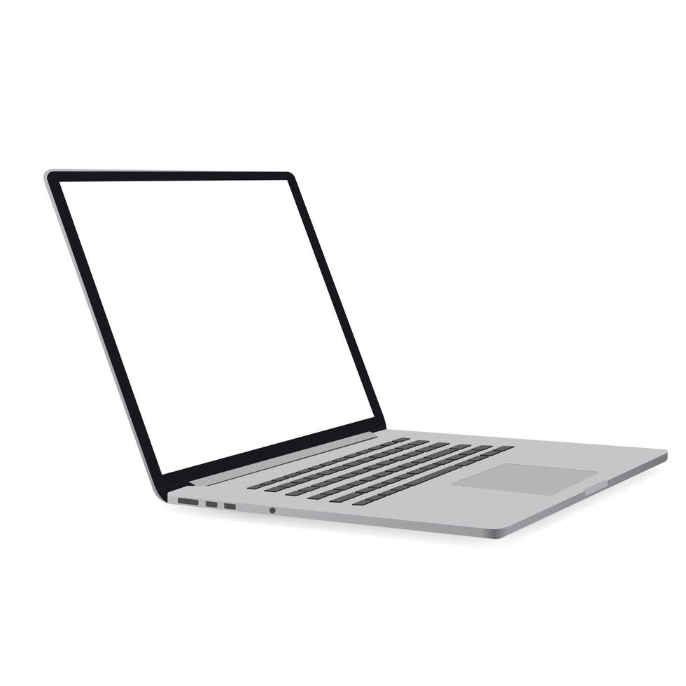 laptop isolate blank screen pc vector screen mockup