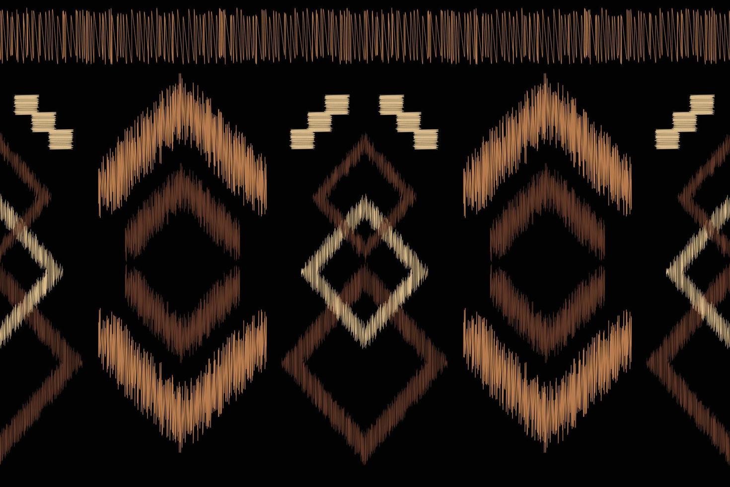 Ethnic Ikat fabric pattern geometric style.African Ikat embroidery Ethnic oriental pattern black background. Abstract,vector,illustration.For texture,clothing,scraf,decoration,carpet. vector