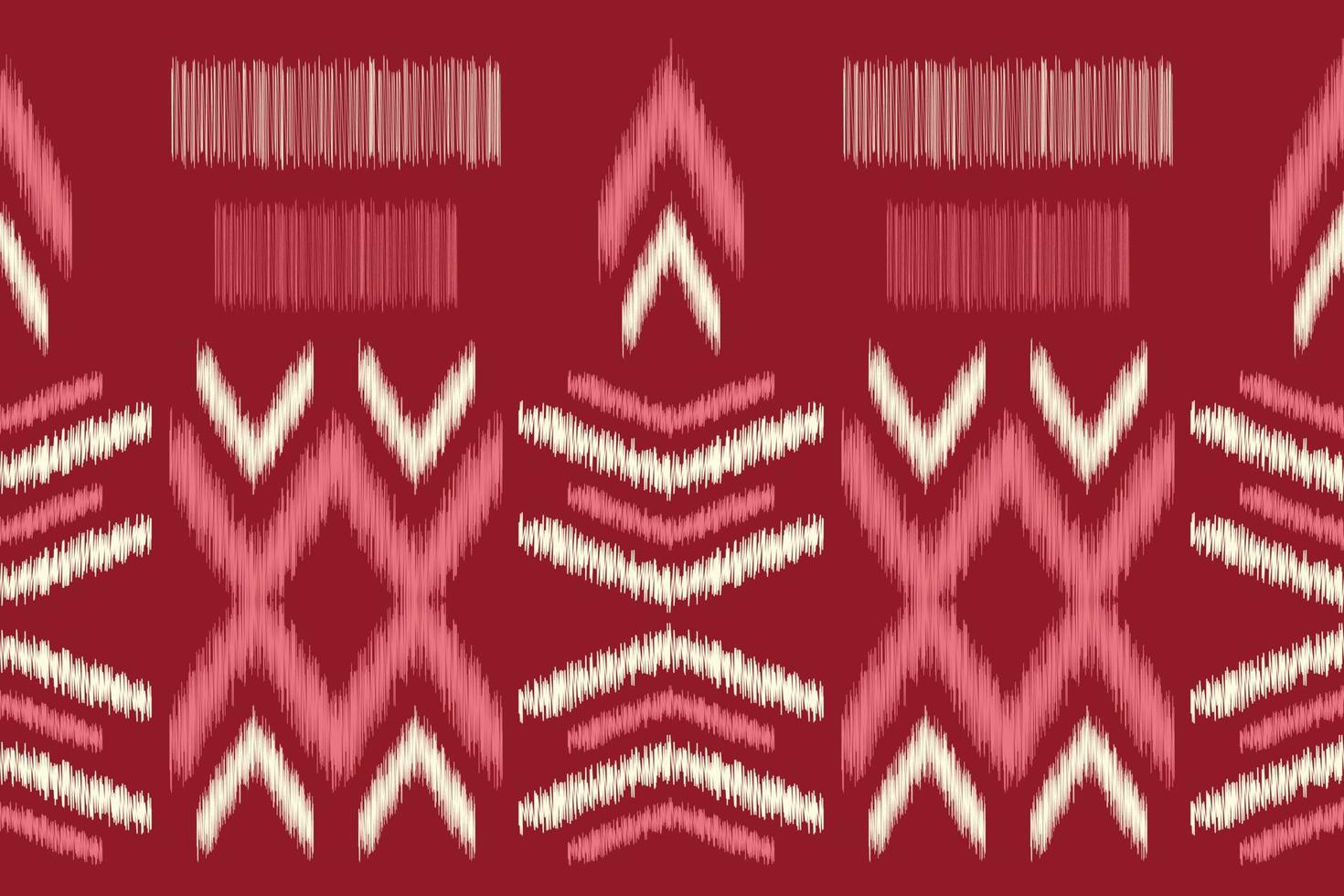 Ethnic Ikat fabric pattern geometric style.African Ikat embroidery Ethnic oriental pattern red background. Abstract,vector,illustration.For texture,clothing,scraf,decoration,carpet. vector