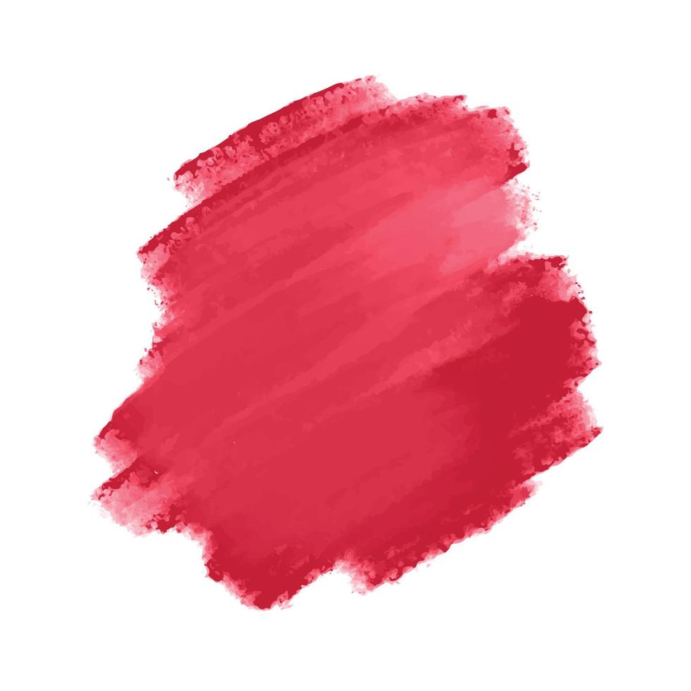 Red pink brush stroke watercolor design vector