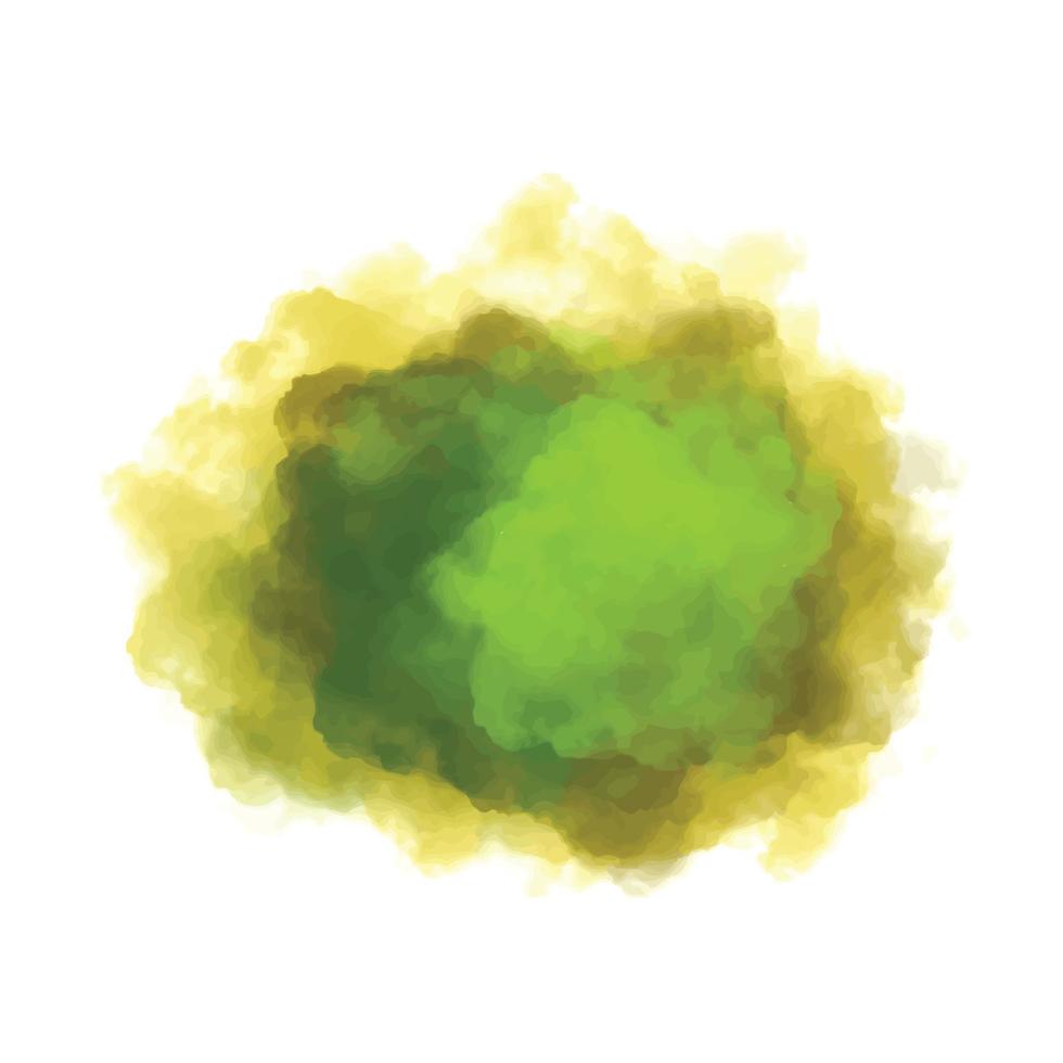 Modern colorful green splash watercolor background vector