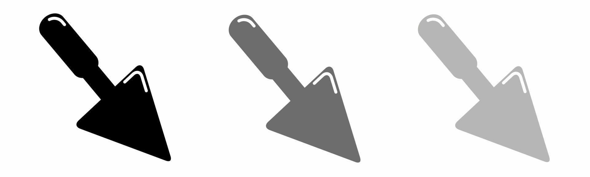 Trowel icon illustration set for business. Stock vector illustration.