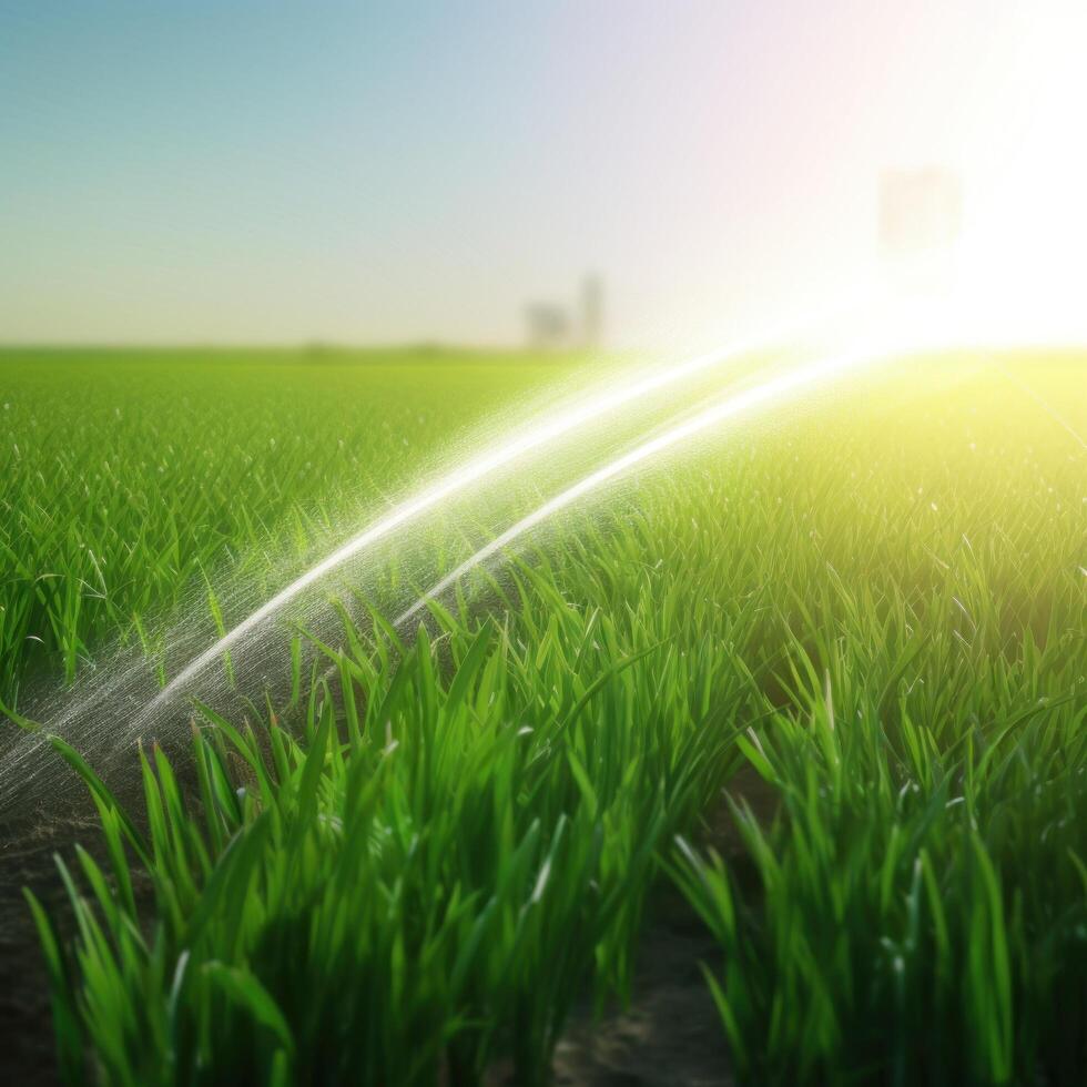 Grass irrigation system Illustration photo