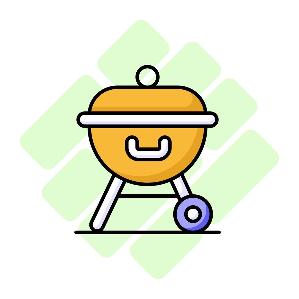 An amazing Bbq grill vector design in modern style, easy to use icon