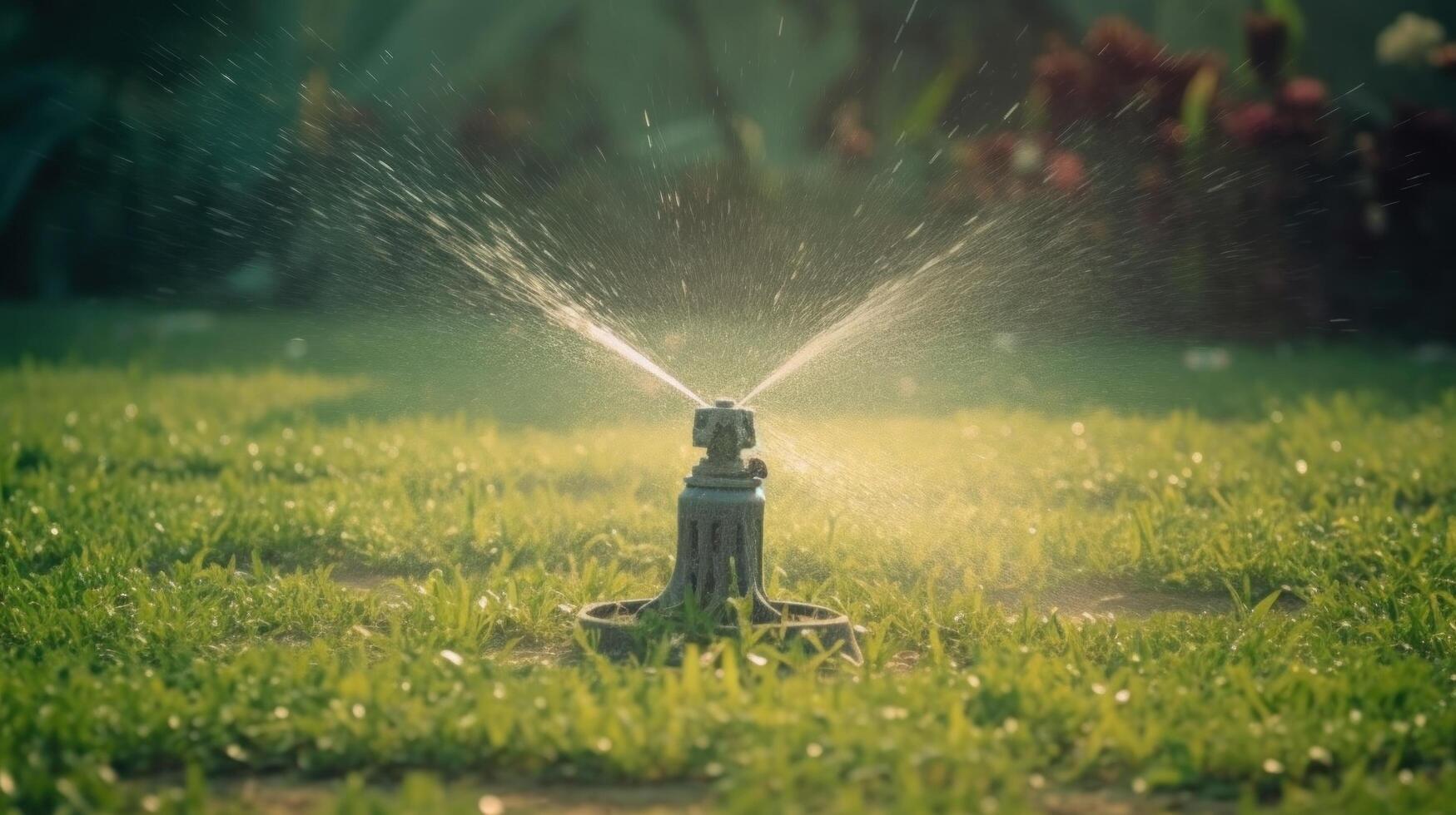 Grass irrigation system Illustration photo