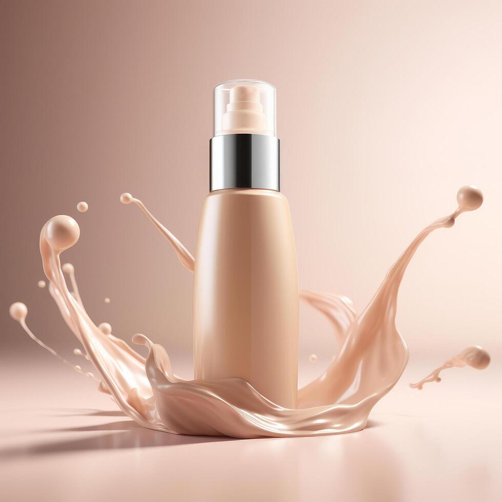 Cosmetic skincare cream bottle. Illustration photo