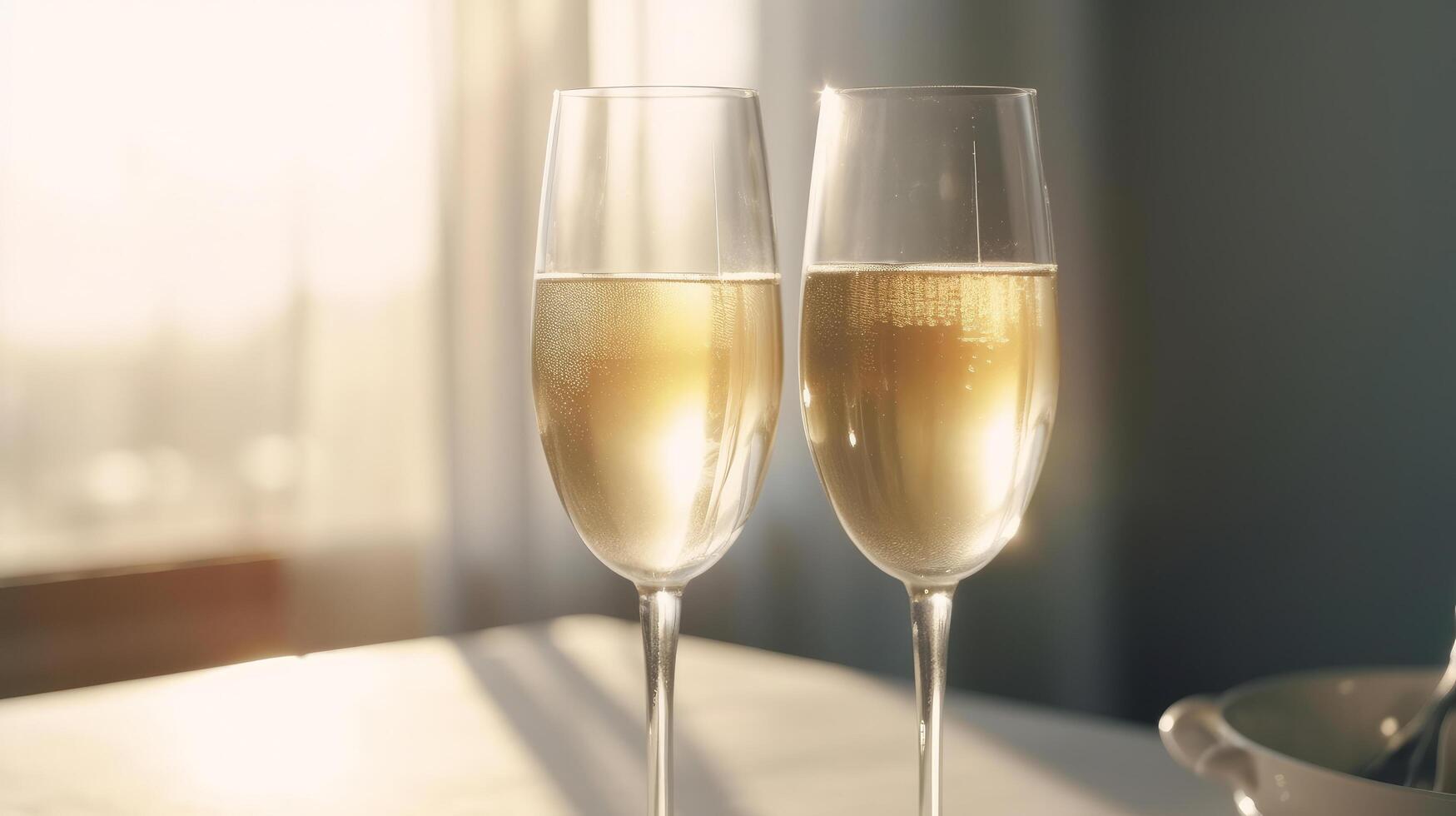 Champagne glasses. Illustration photo