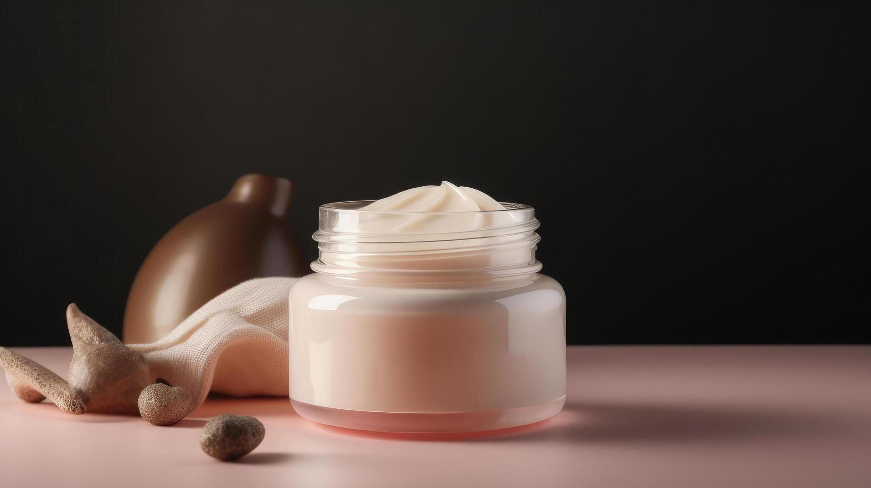 Cosmetic skincare cream bottle. Illustration photo