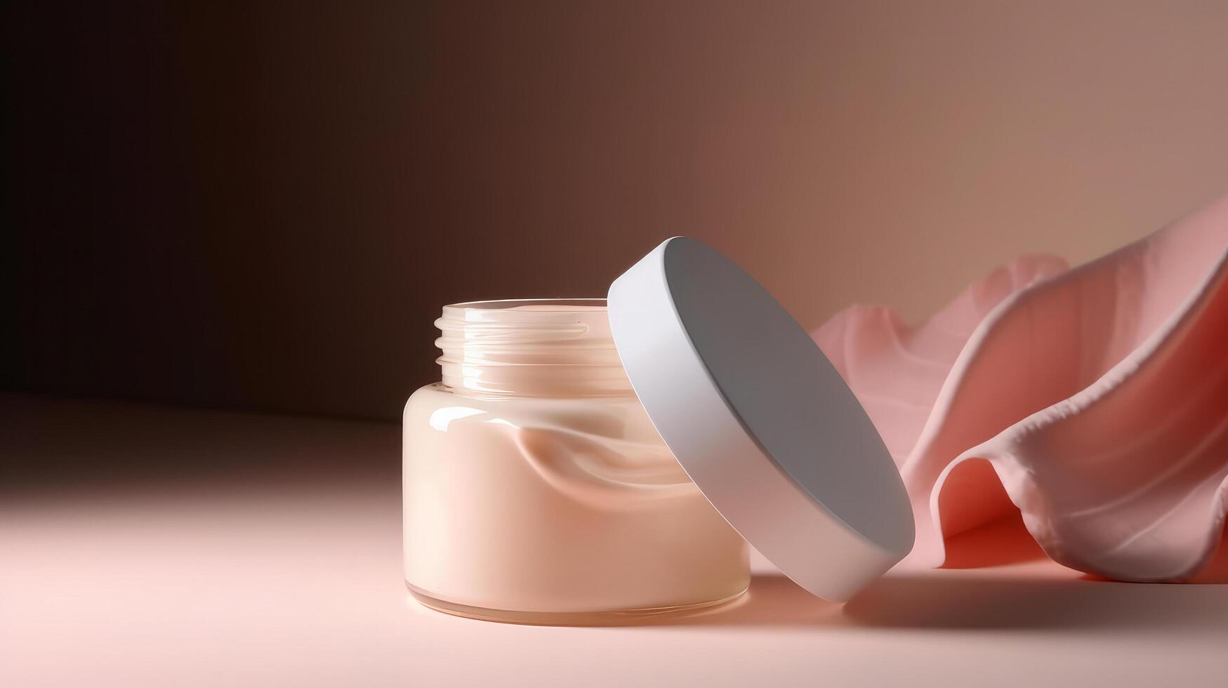 Cosmetic skincare cream bottle. Illustration photo