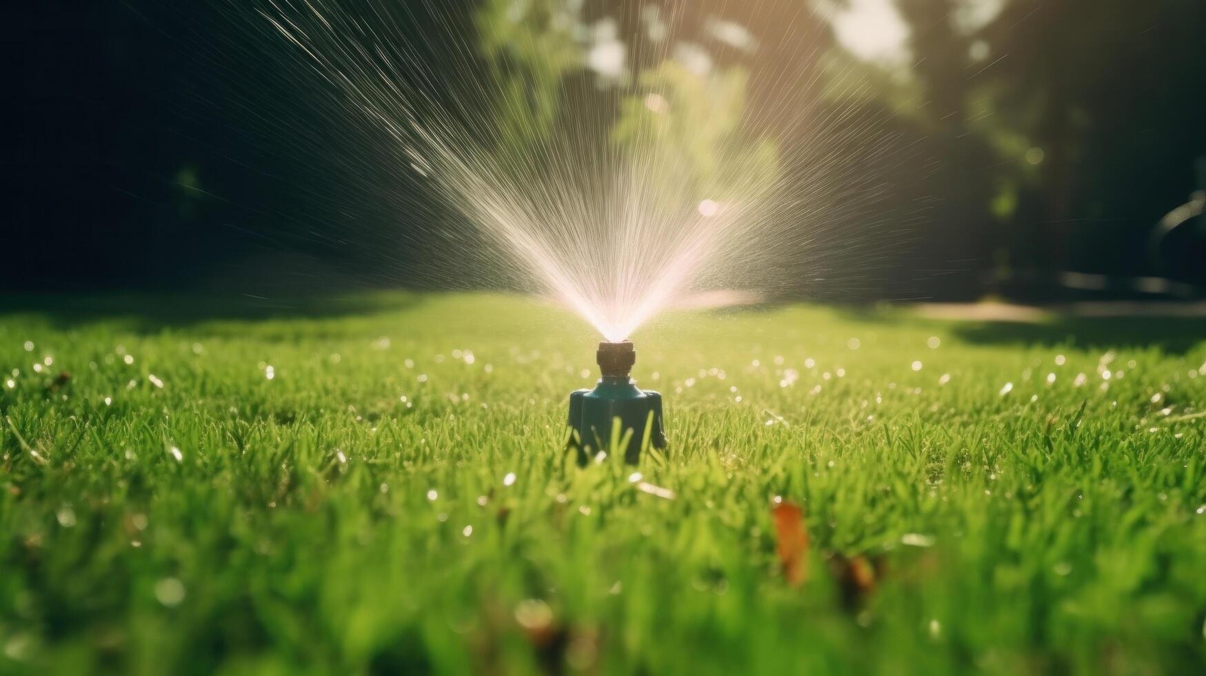 Grass irrigation system Illustration photo