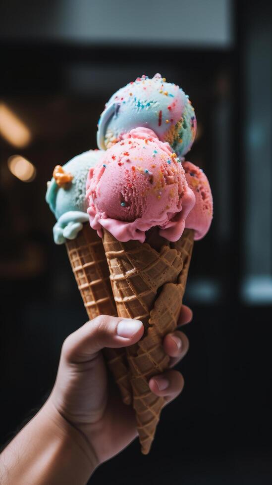 Sweet ice cream. Illustration photo