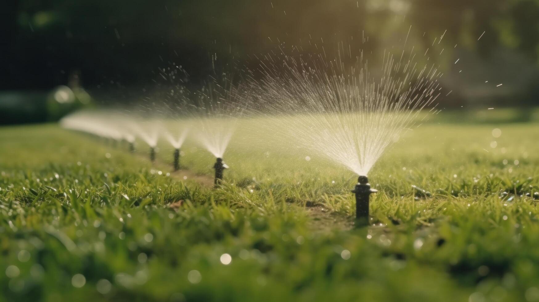 Grass irrigation system Illustration photo