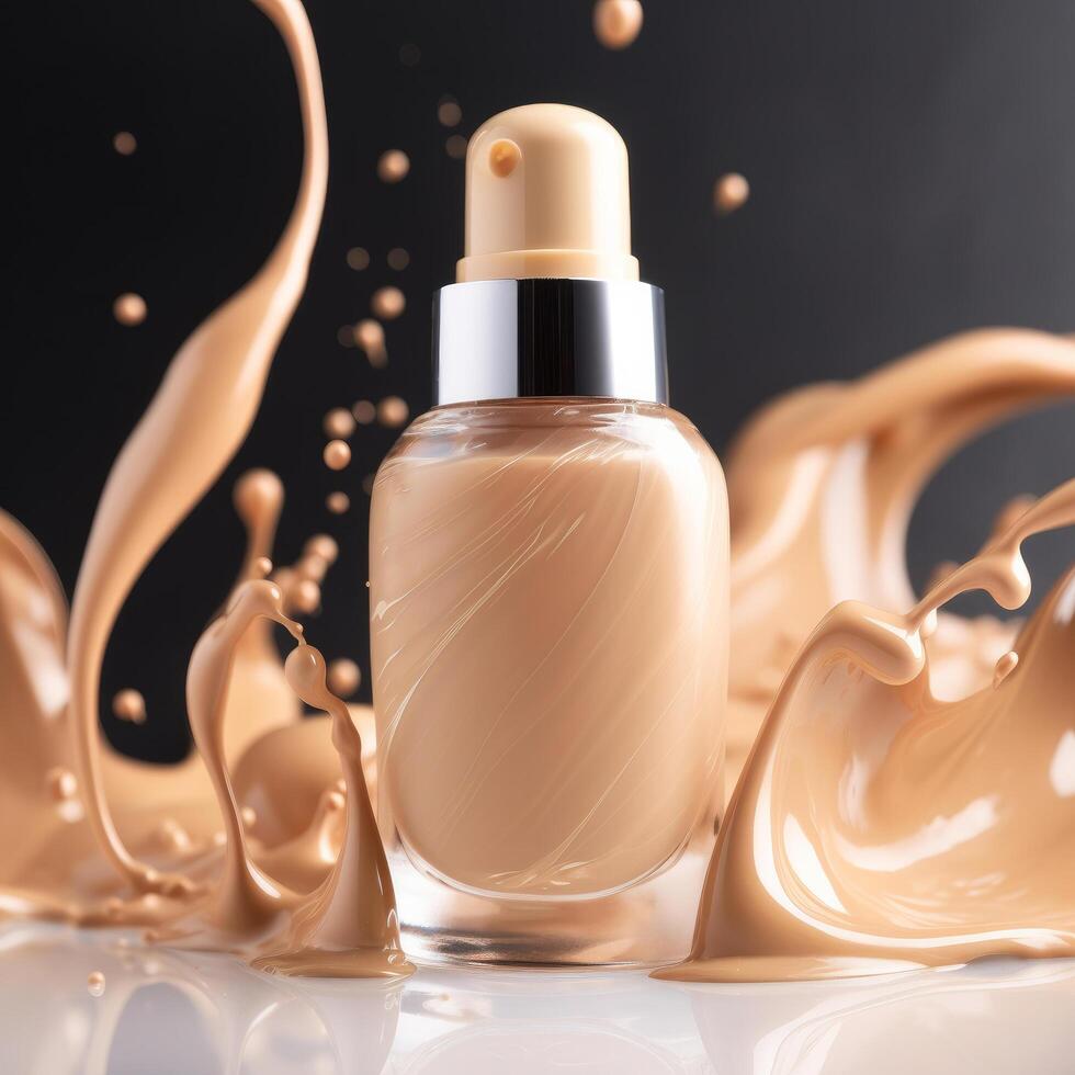 Cosmetic skincare cream bottle. Illustration photo