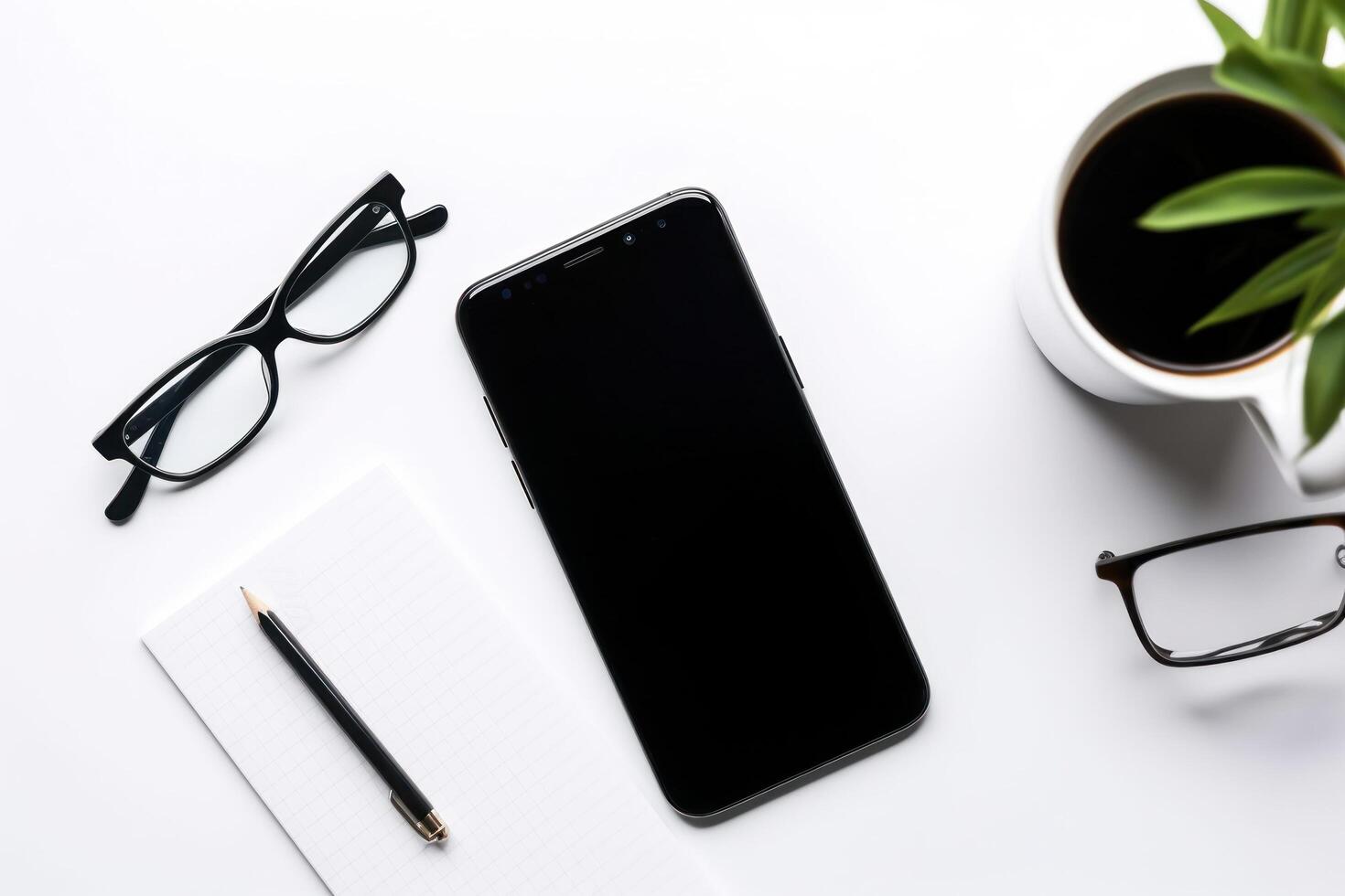 Mobile phone mockup. Illustration photo