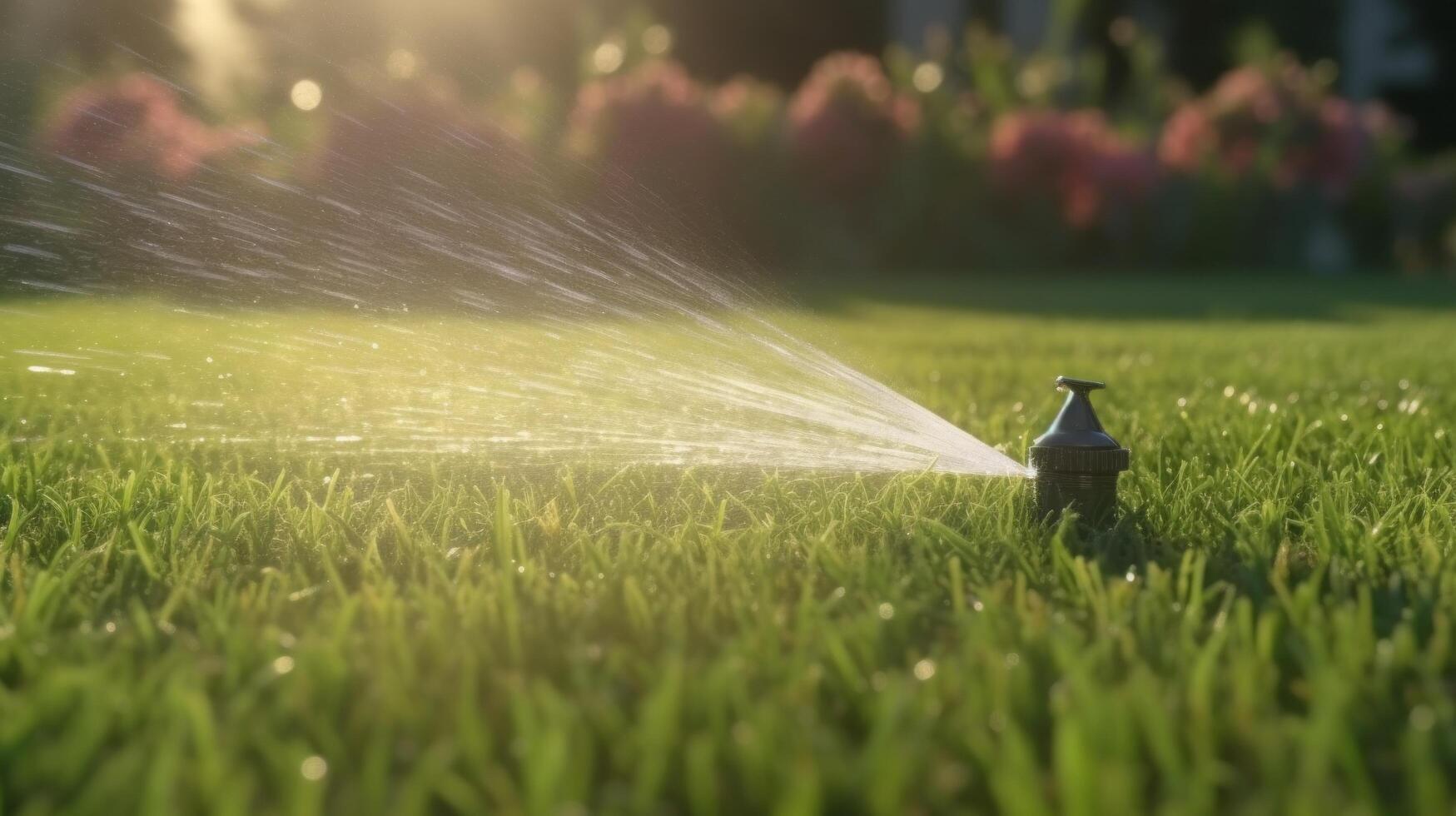 Grass irrigation system Illustration photo