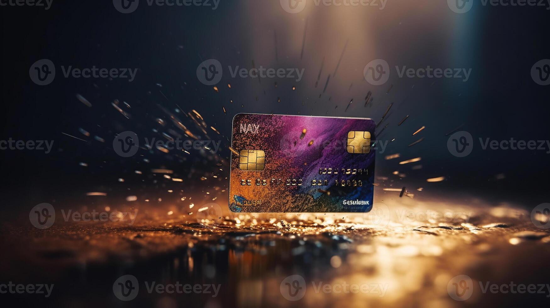 credit card multicolor , image photo