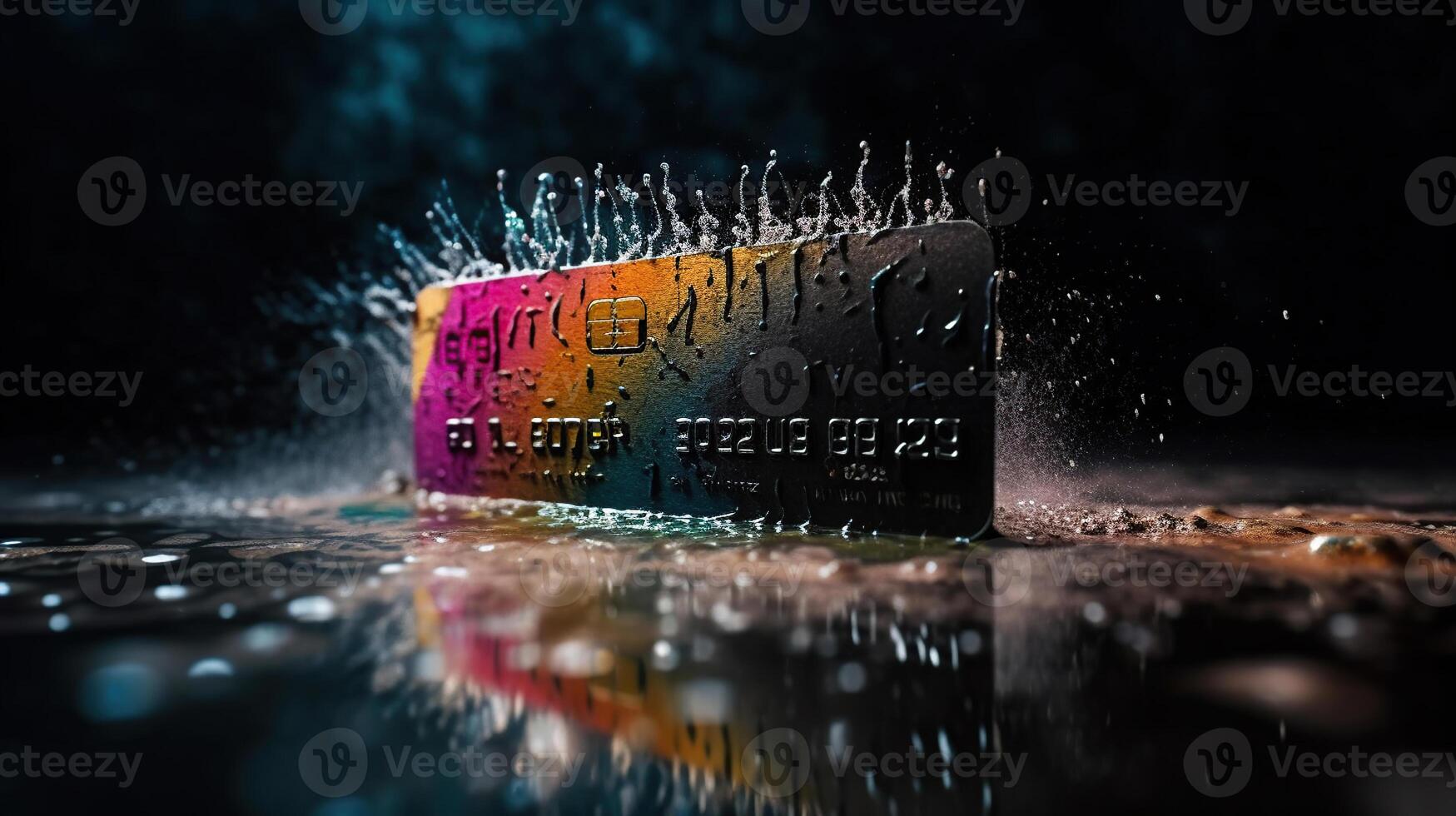 credit card multicolor , image photo
