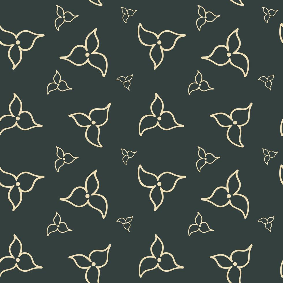 Seamless abstract floral pattern vector