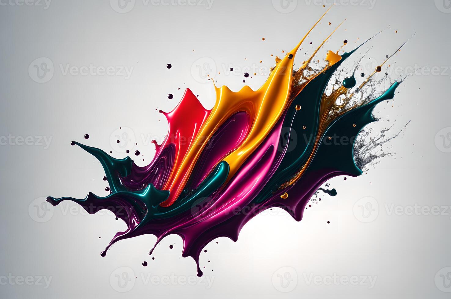 Coluored paint explosion, fantasy rainbow coluor splash background, photo