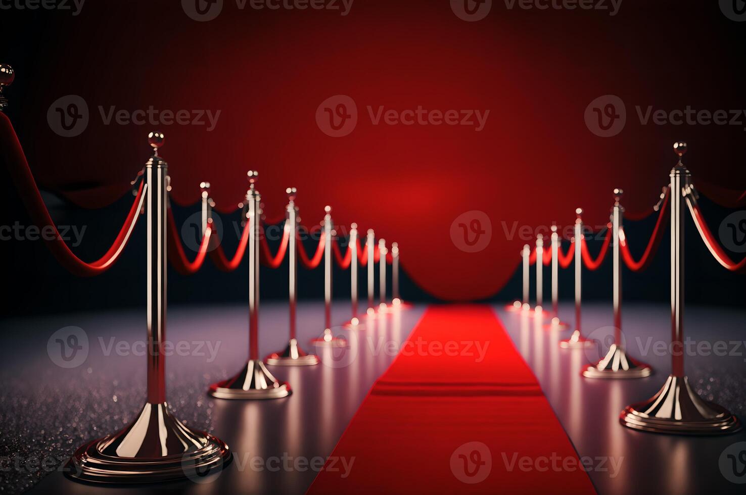 red carpet background, red rope barriers, photo