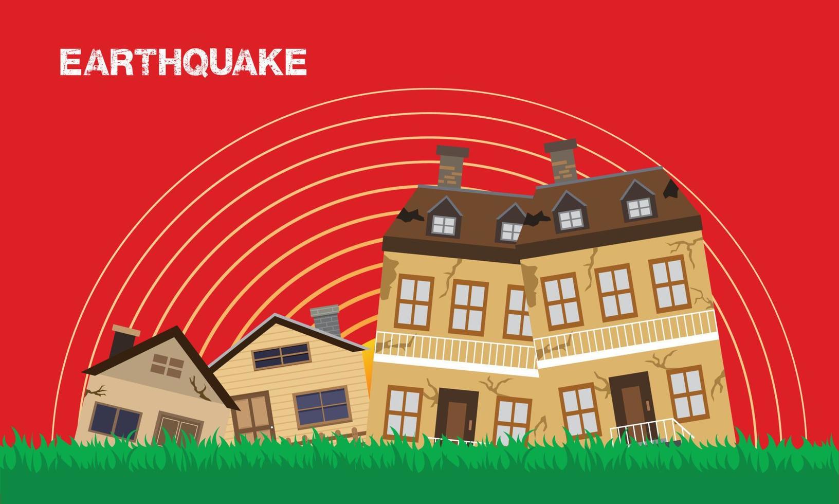 terremoto, desastres naturales, diseño vectorial vector