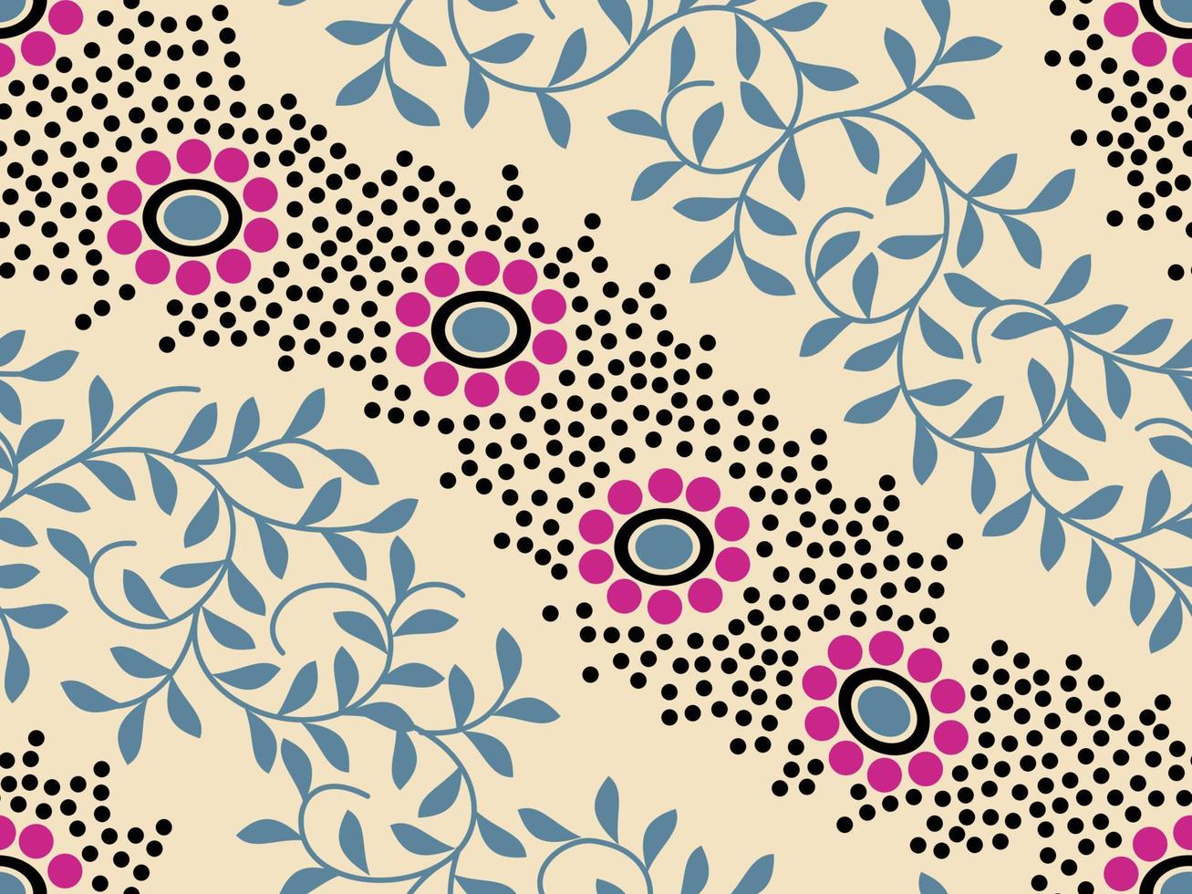 Abstract floral Vector pattern Multi color textile design.eps