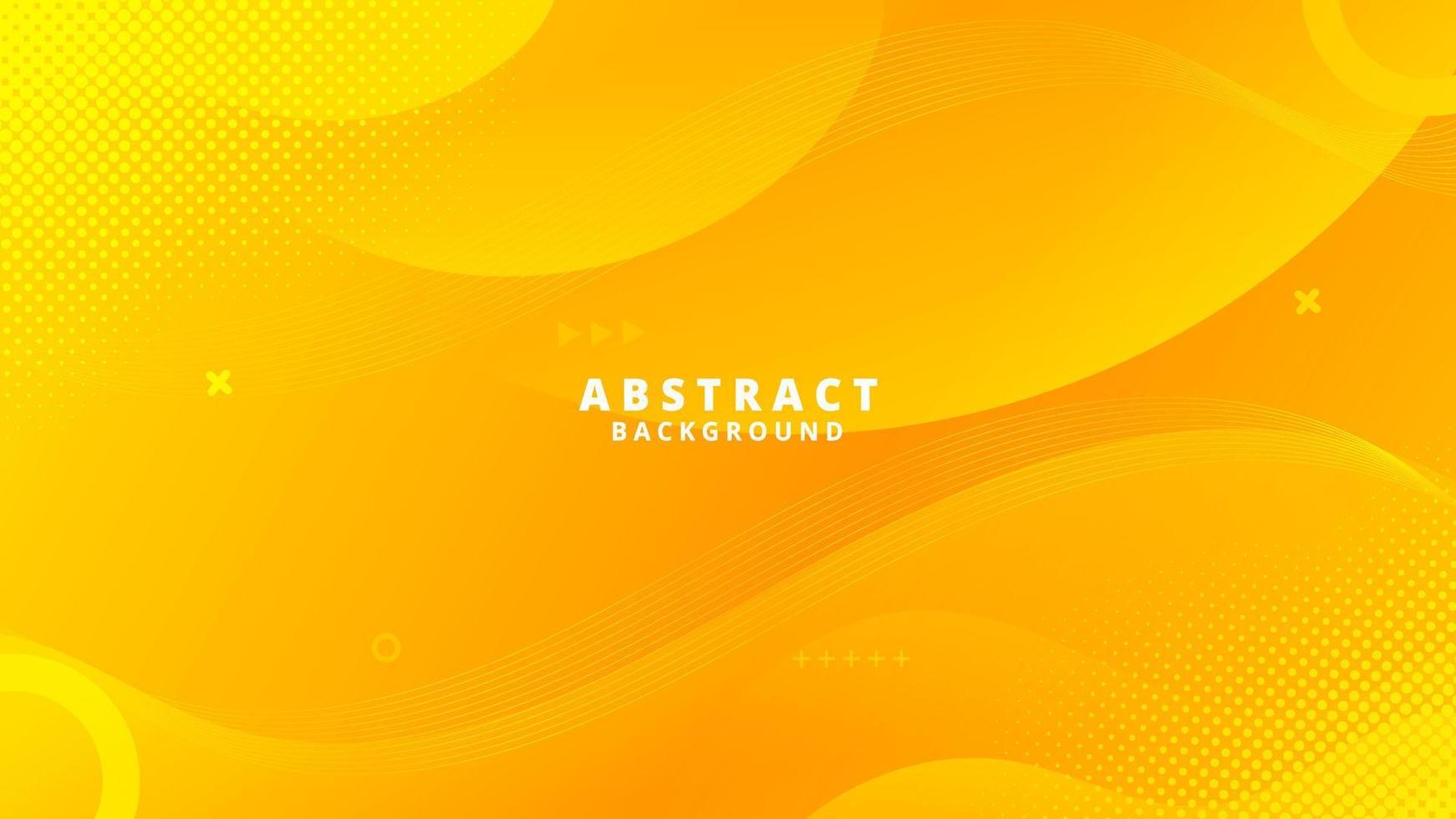 Abstract Gradient yellow Orange liquid Wave Background vector