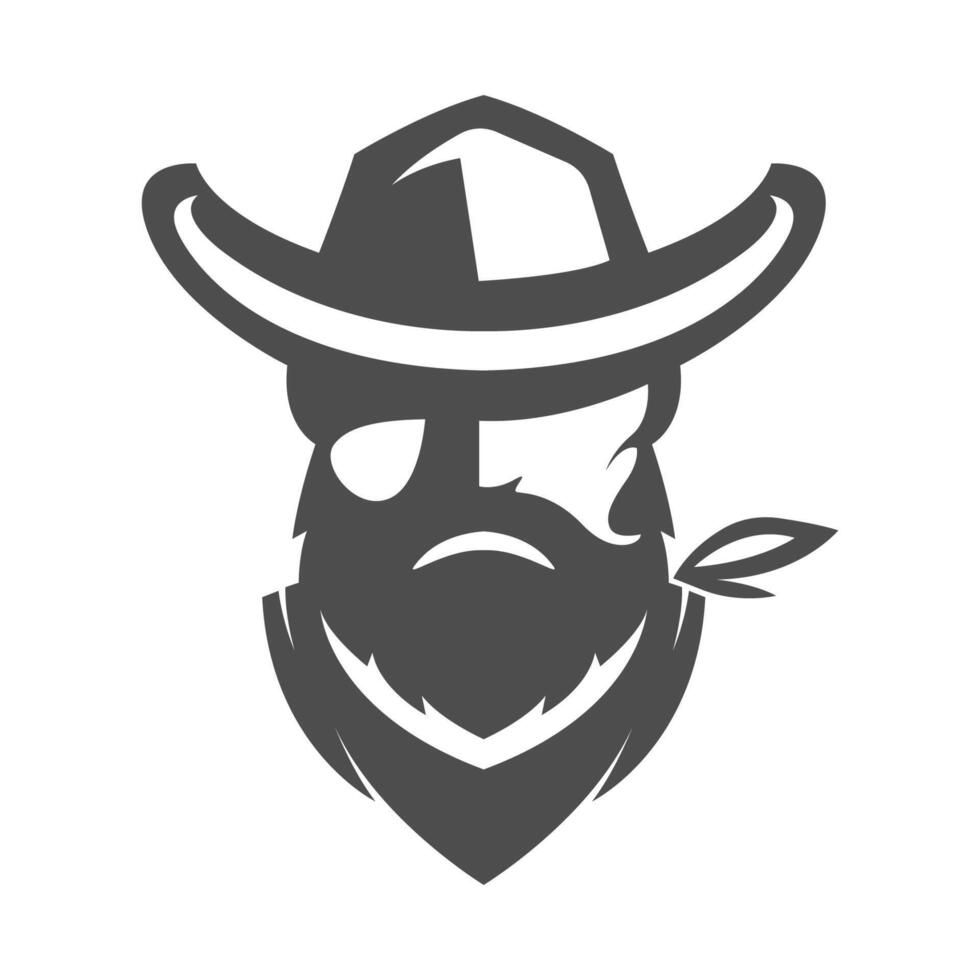 Cowboy logo icon design vector