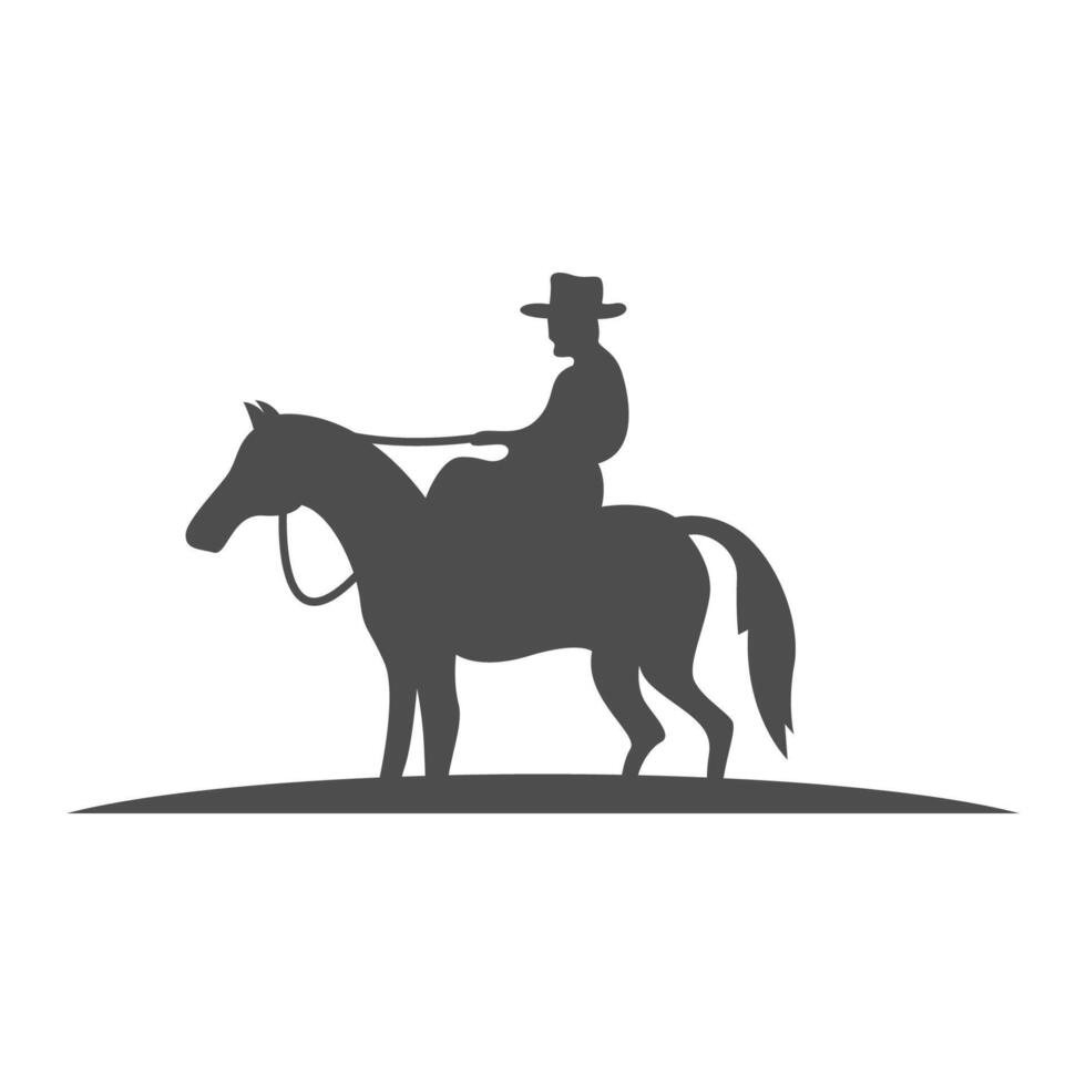 Cowboy logo icon design vector