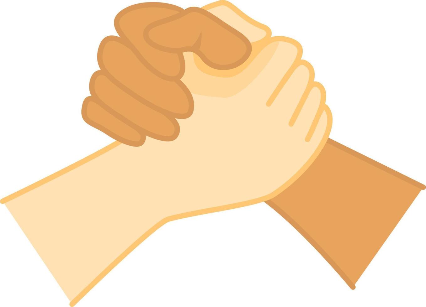 bro handshake, thumb clasp handshake or homie handshake vector illustration, cartoon style