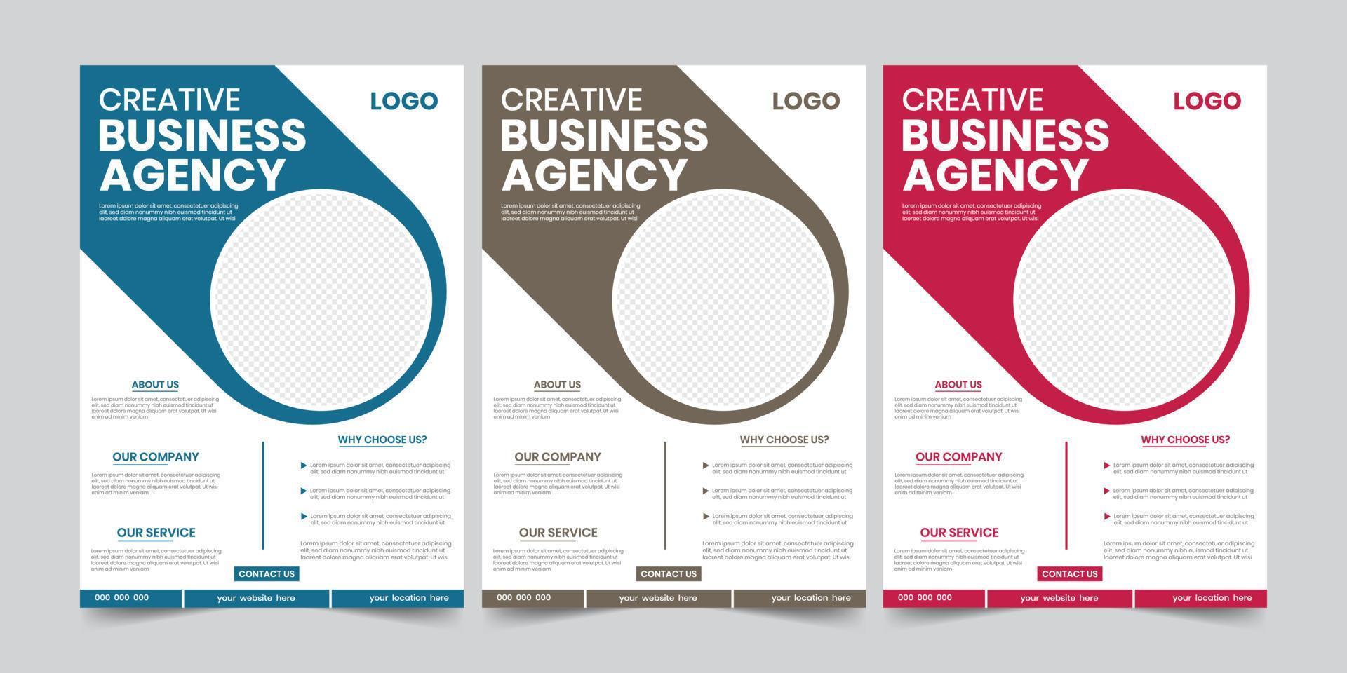 Print trendy new marketing typography service flyer vector