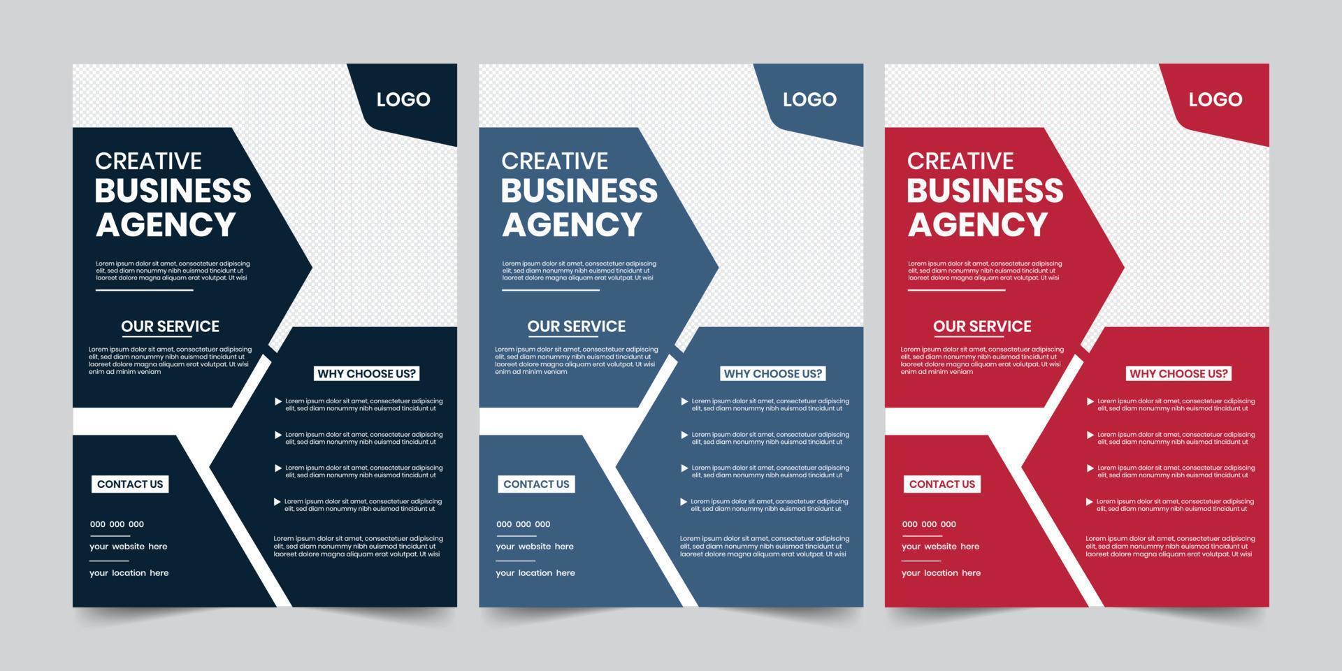Print trendy new marketing typography service flyer vector