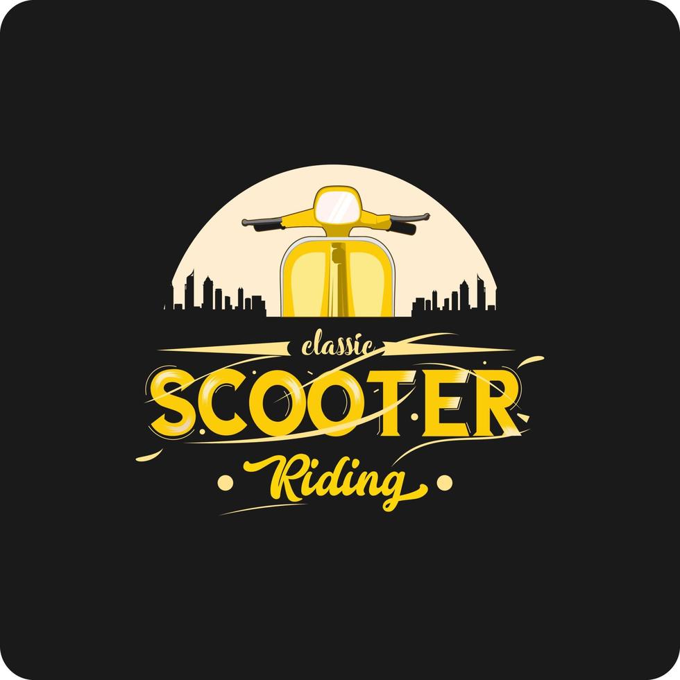 Scooter motorcycle vector illustration