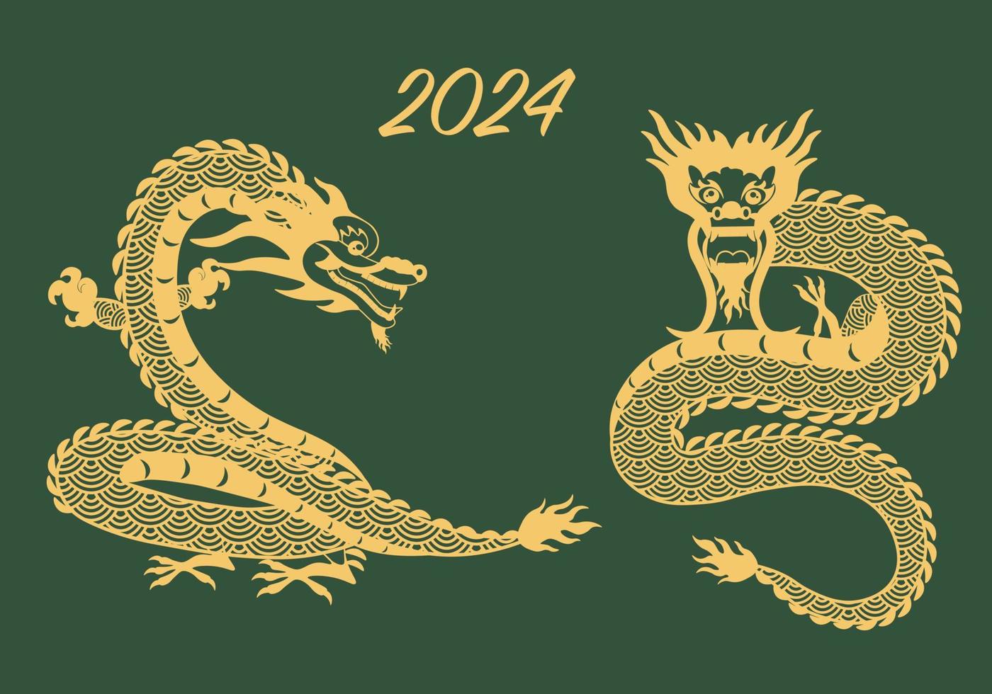 Chinese New Year Dragon vector illustration